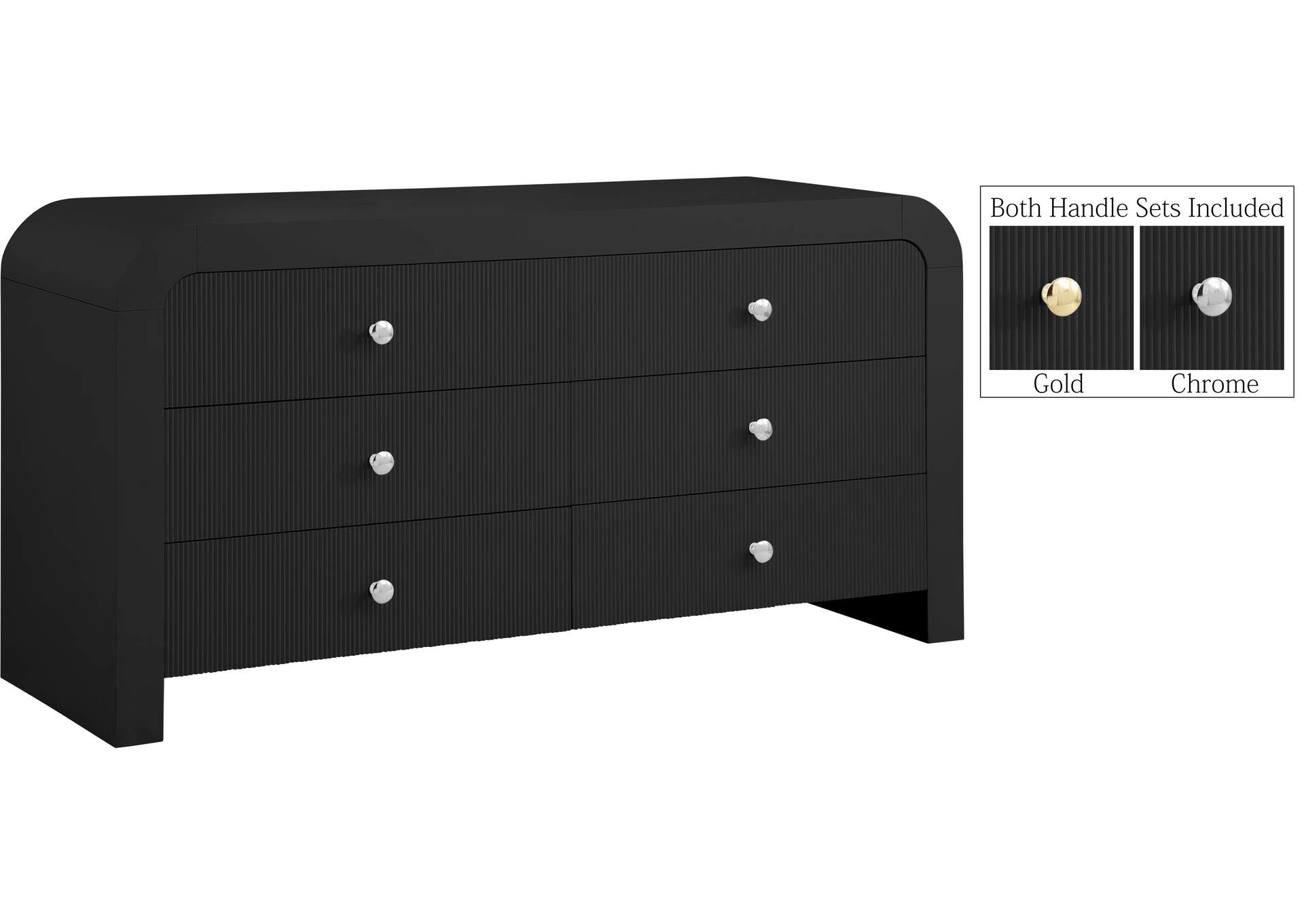 Artisto Black Dresser,Meridian Furniture