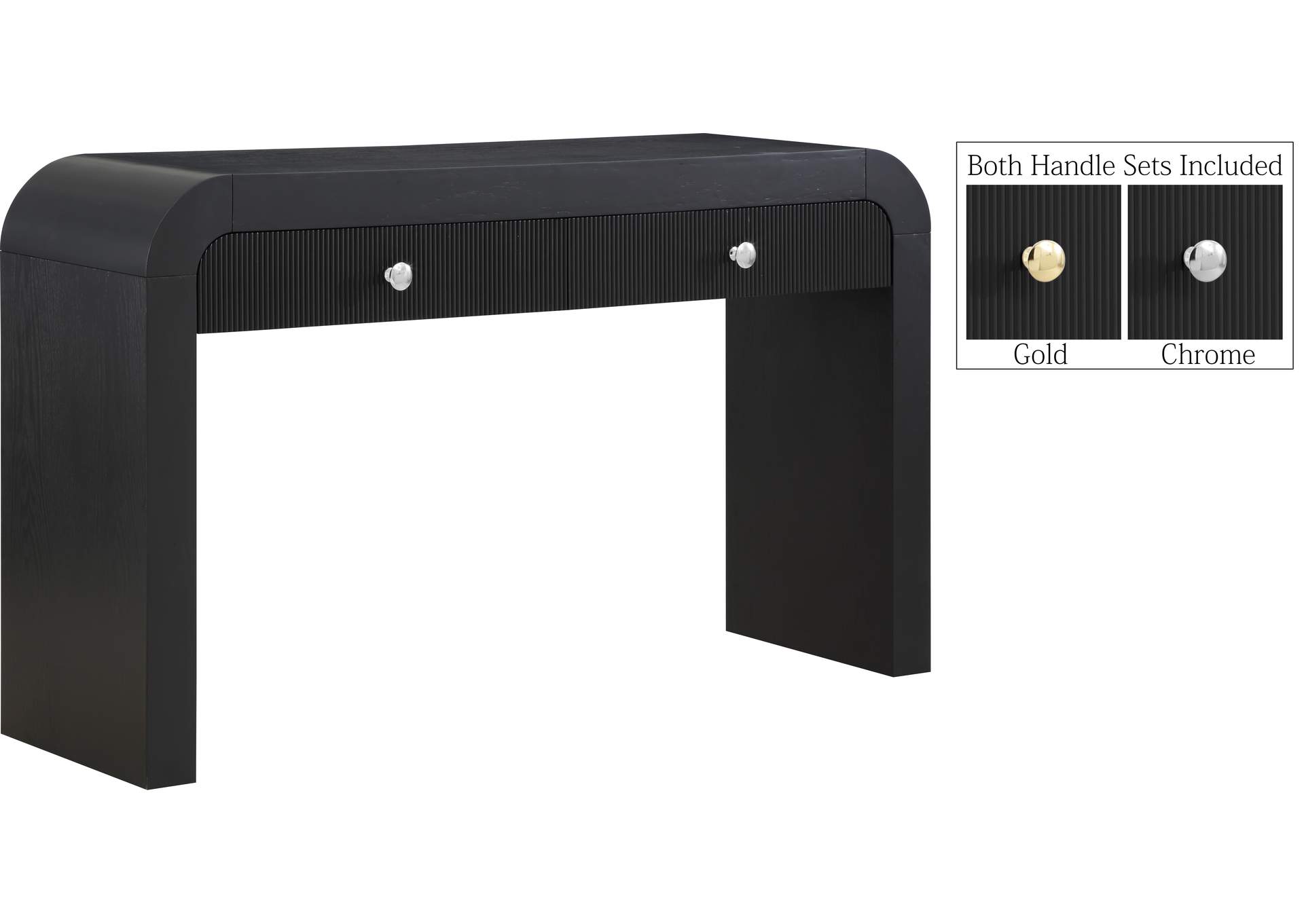 Artisto Black Console Table,Meridian Furniture