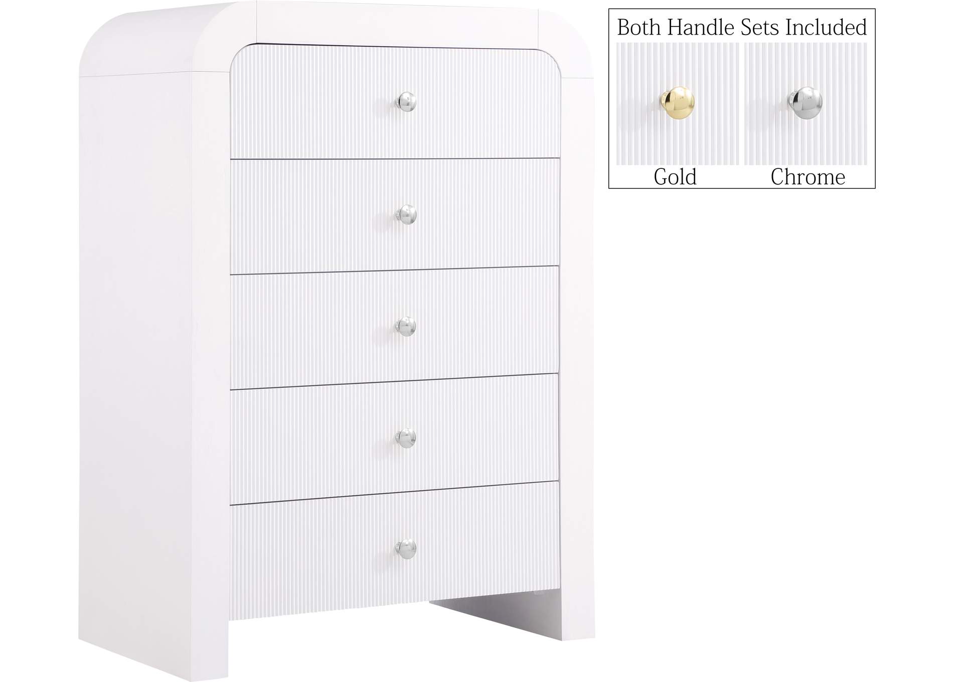 Artisto White Chest,Meridian Furniture