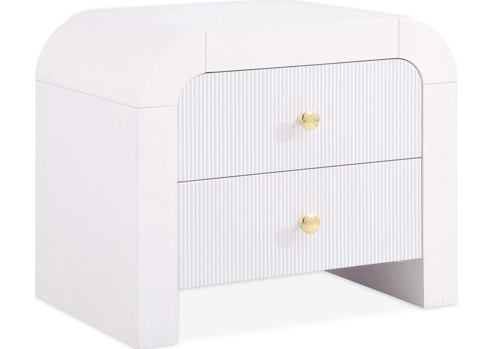 Artisto White Night Stand,Meridian Furniture