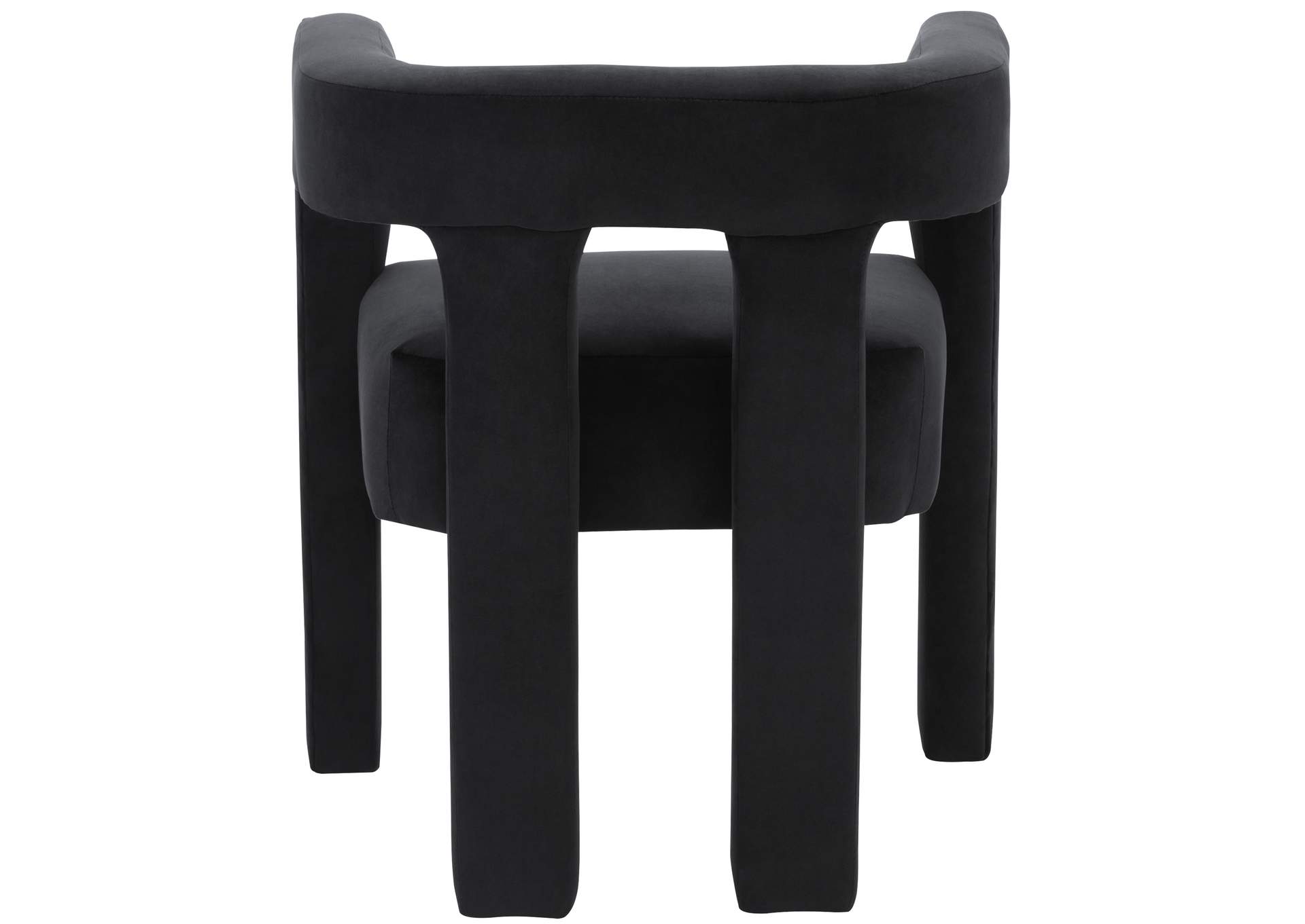 Athena Black Velvet Dining Chair,Meridian Furniture