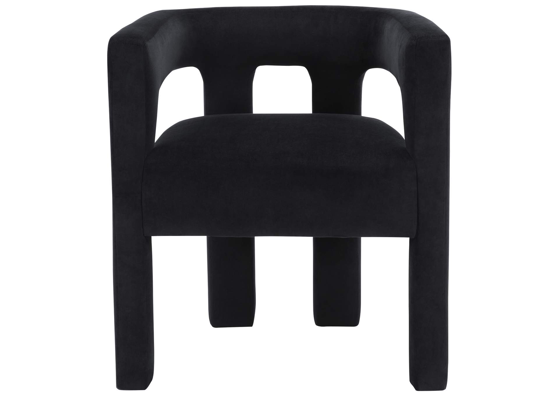 Athena Black Velvet Dining Chair,Meridian Furniture