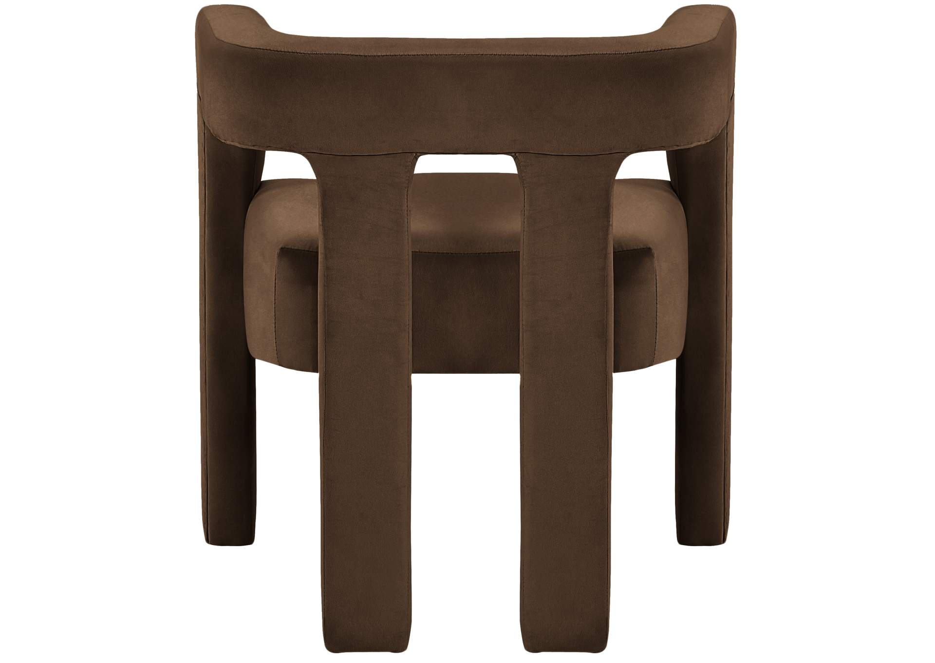 Athena Brown Velvet Dining Chair,Meridian Furniture