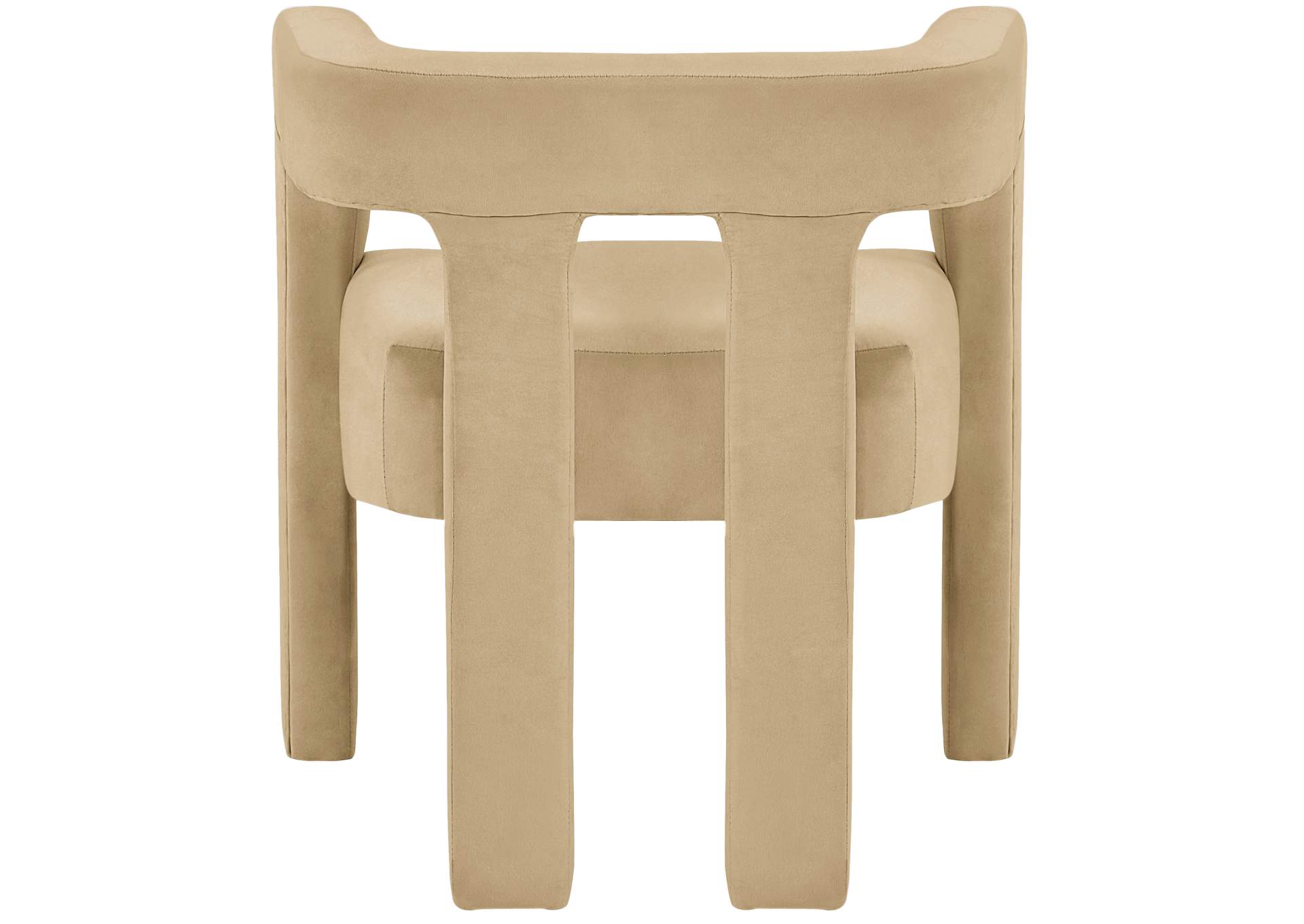 Athena Camel Velvet Dining Chair,Meridian Furniture