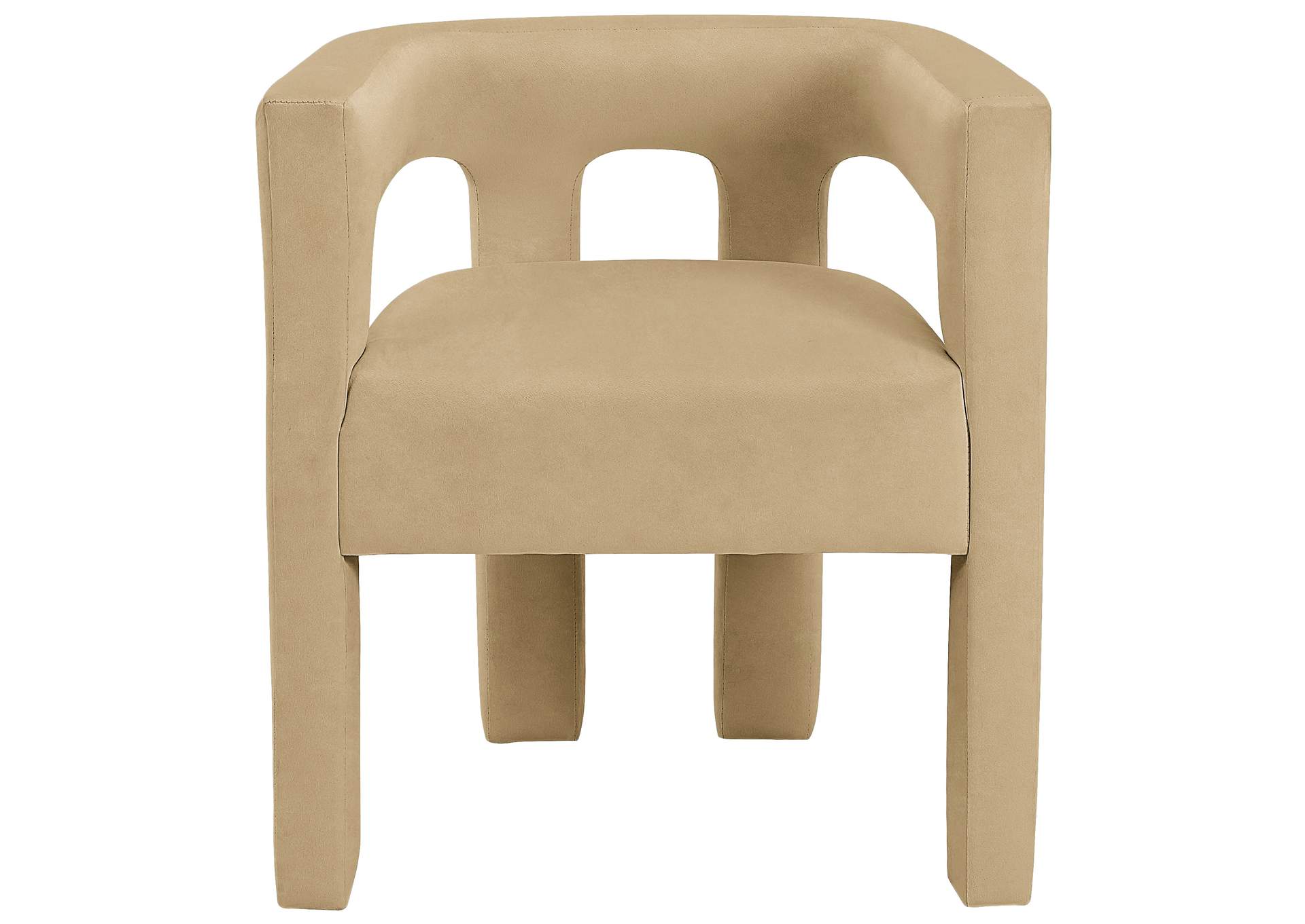 Athena Camel Velvet Dining Chair,Meridian Furniture