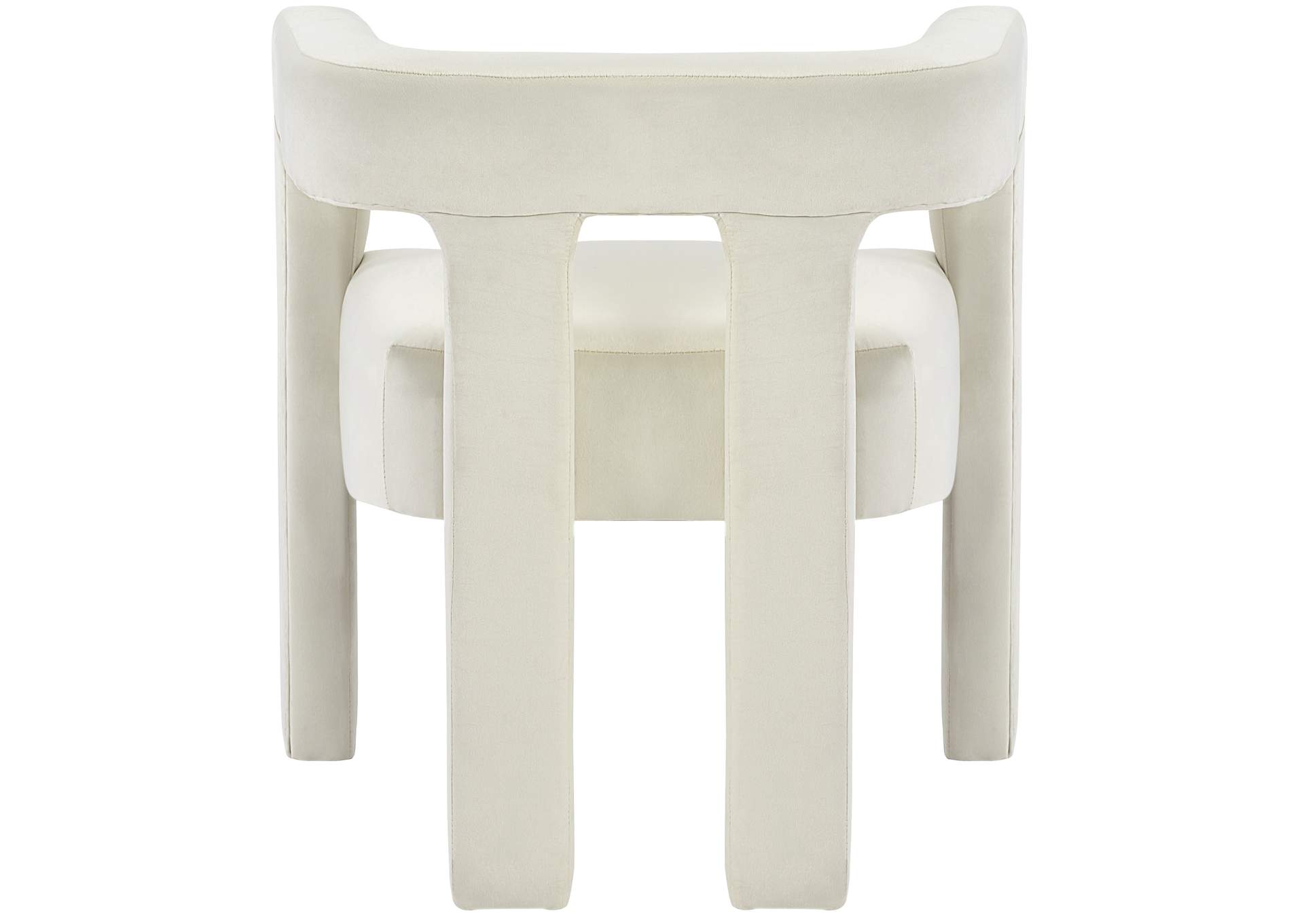 Athena Cream Velvet Dining Chair,Meridian Furniture