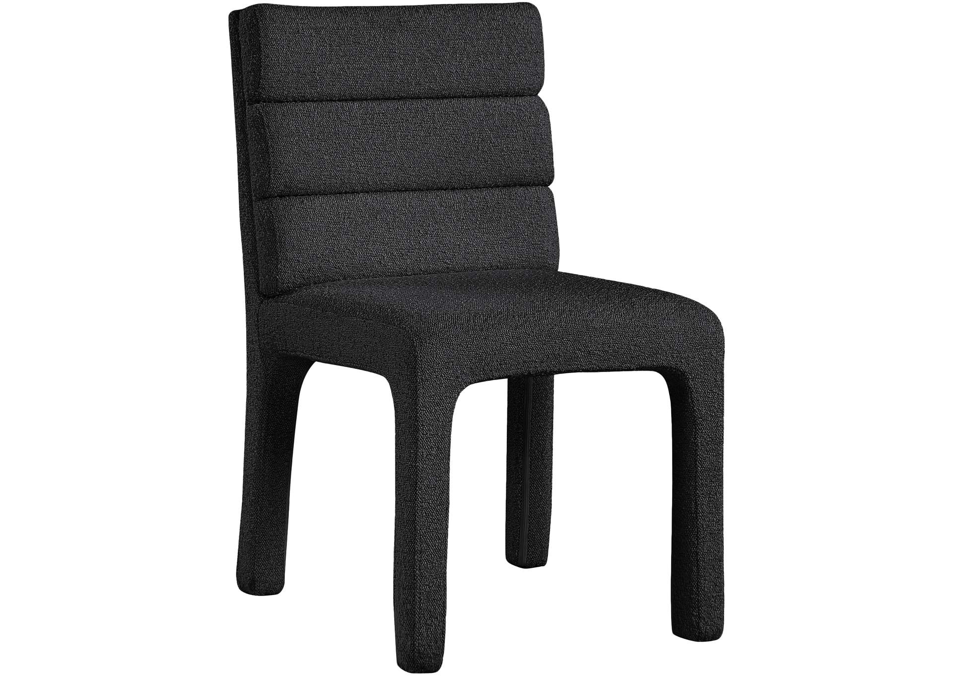 Kai Black Boucle Fabric Dining Chair Set of 2,Meridian Furniture