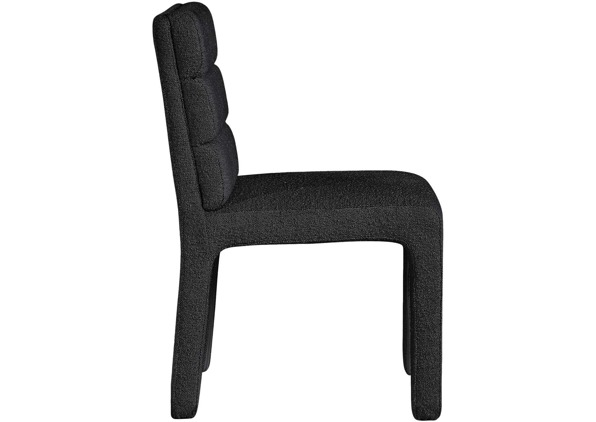 Kai Black Boucle Fabric Dining Chair Set of 2,Meridian Furniture