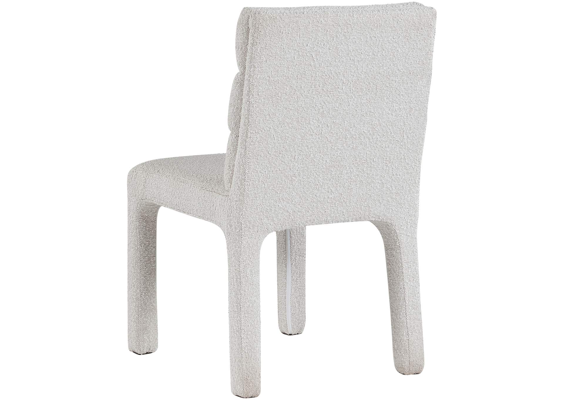 Kai Cream Boucle Fabric Dining Chair Set of 2,Meridian Furniture