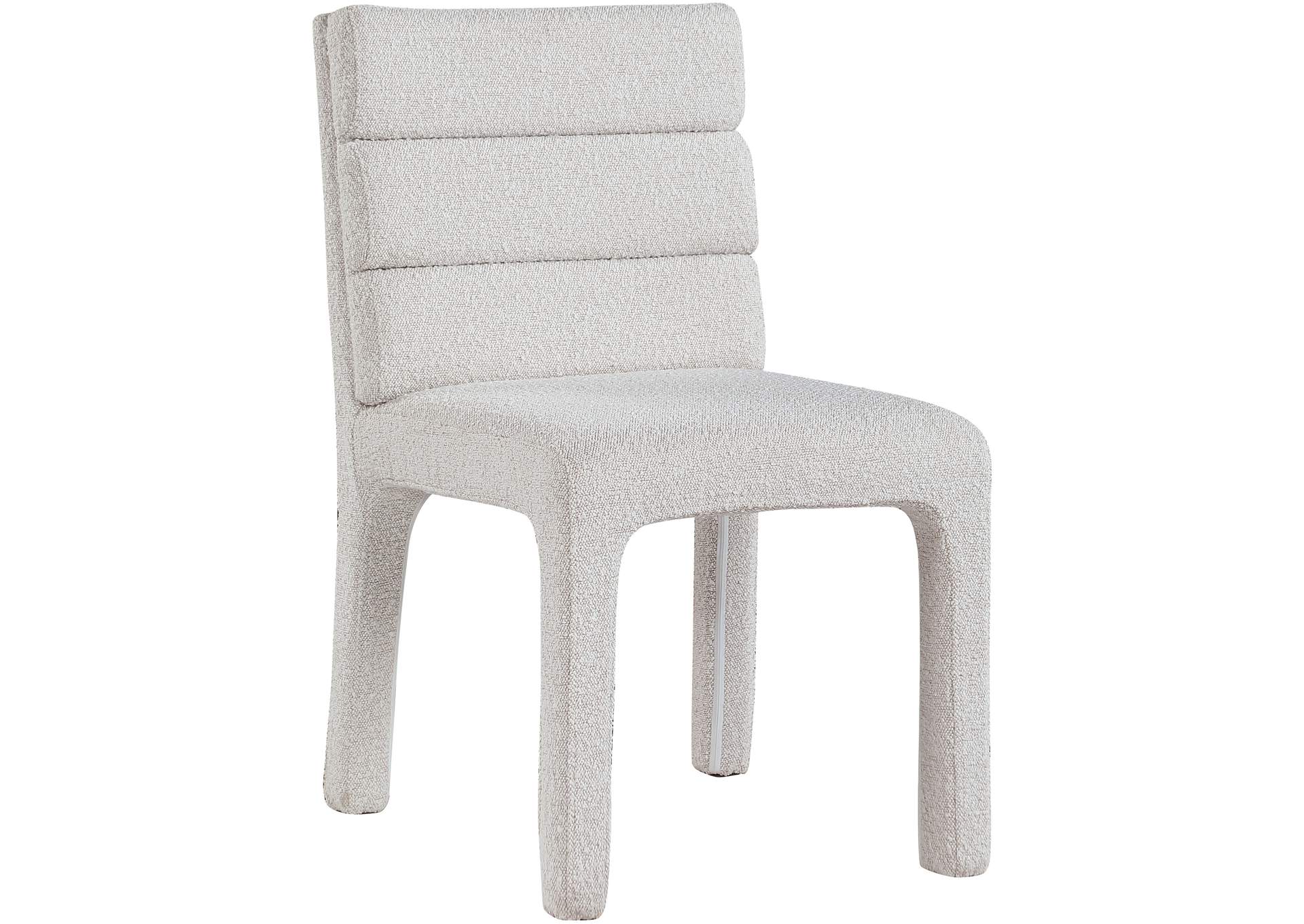 Kai Cream Boucle Fabric Dining Chair Set of 2,Meridian Furniture