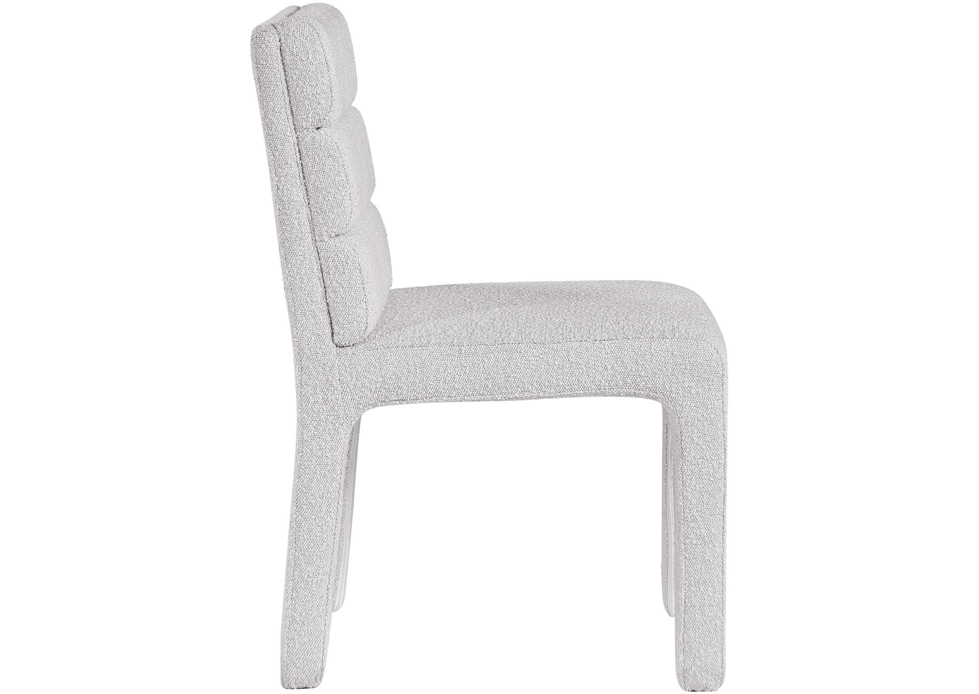 Kai Cream Boucle Fabric Dining Chair Set of 2,Meridian Furniture