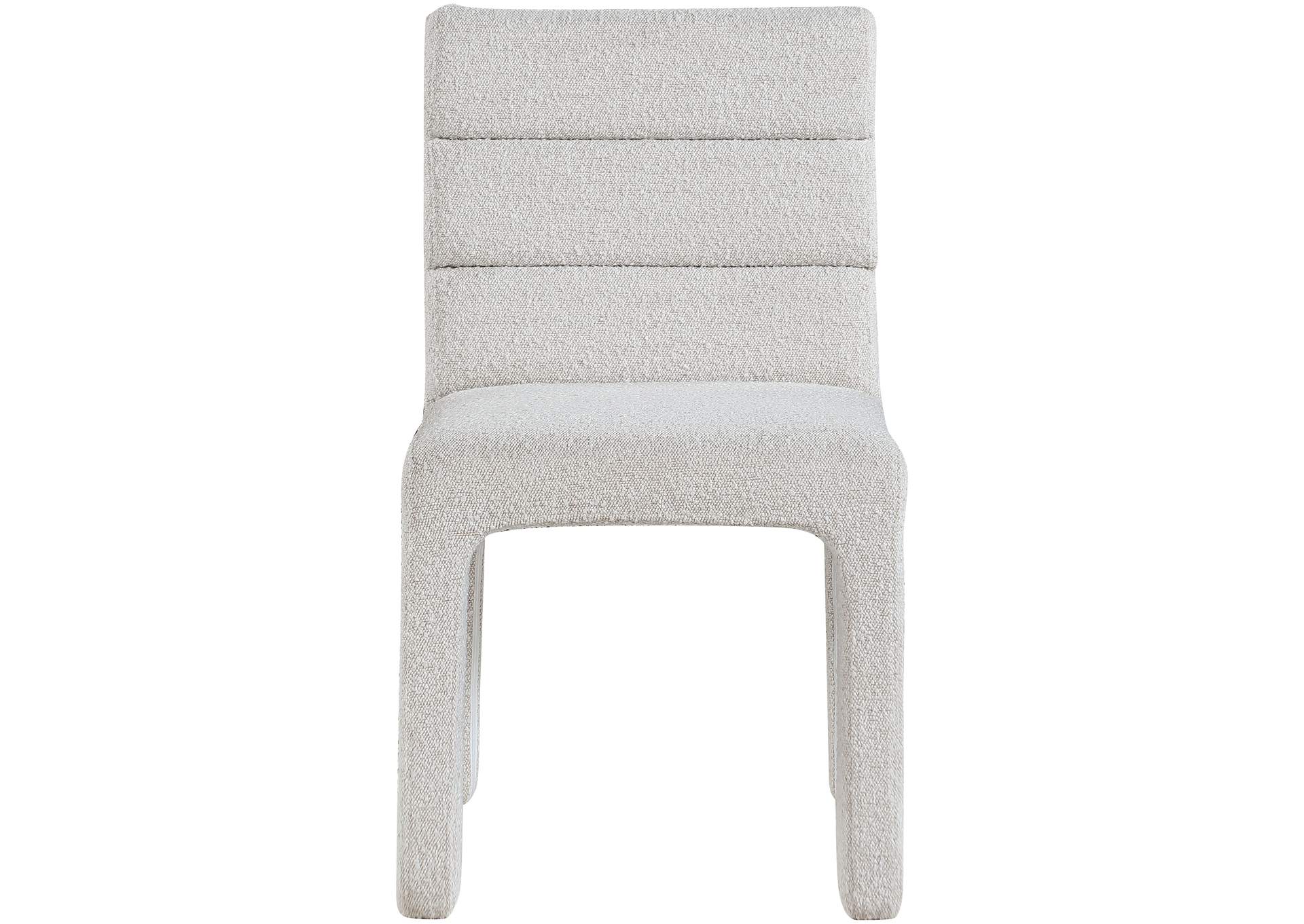 Kai Cream Boucle Fabric Dining Chair Set of 2,Meridian Furniture