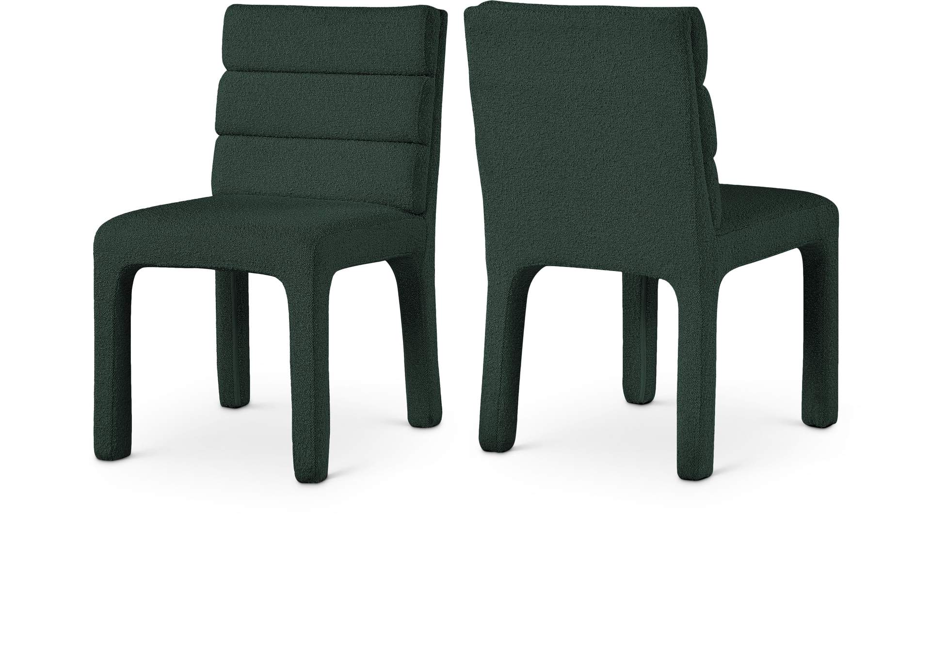 Kai Green Boucle Fabric Dining Chair Set of 2,Meridian Furniture