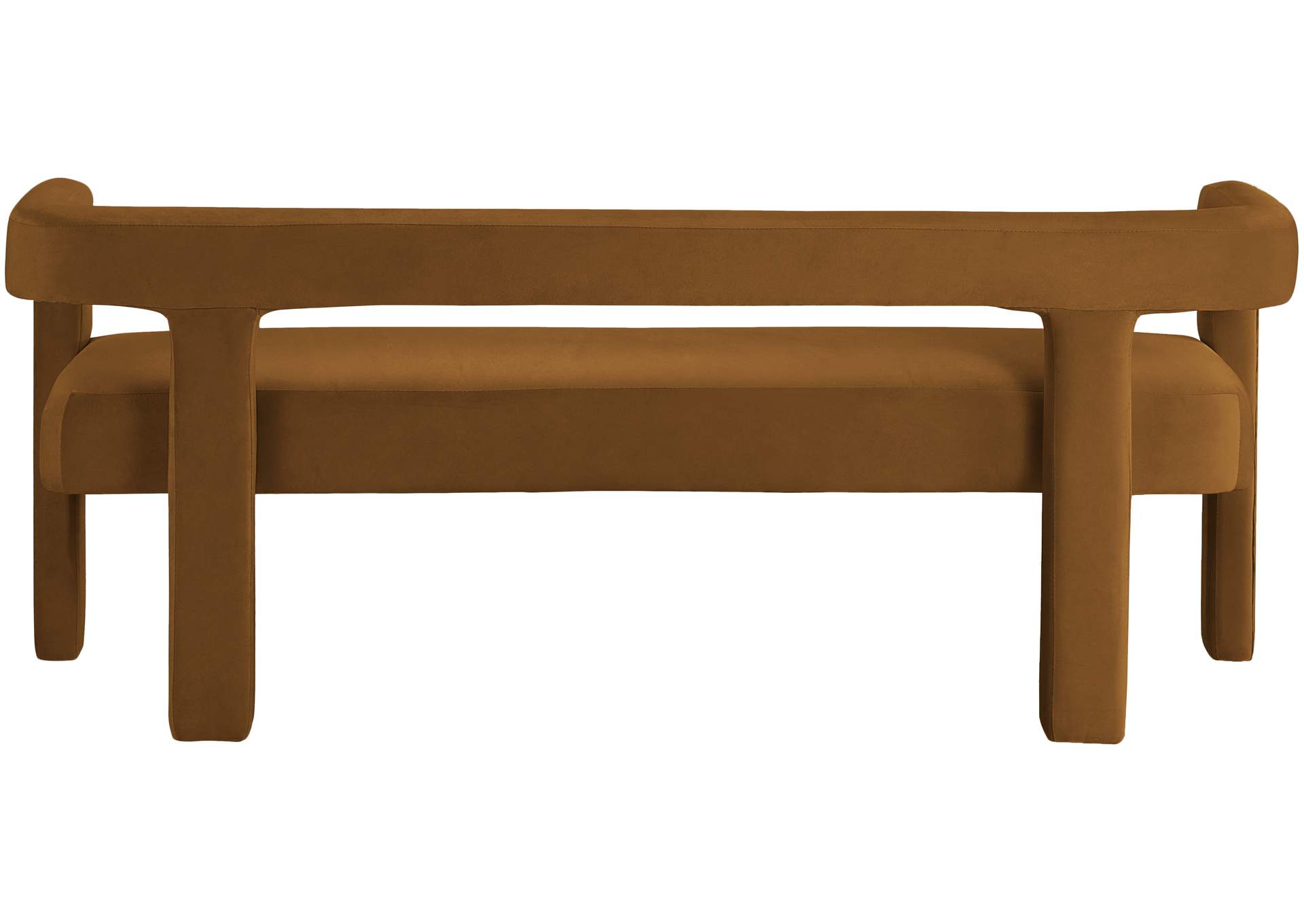 Athena Saddle Velvet Bench,Meridian Furniture