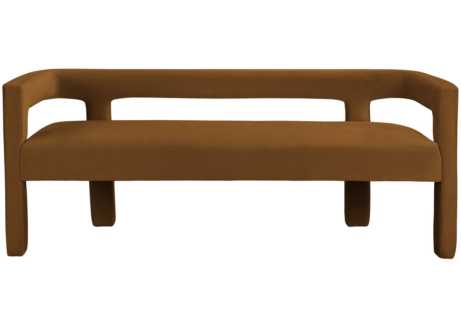 Athena Saddle Velvet Bench,Meridian Furniture