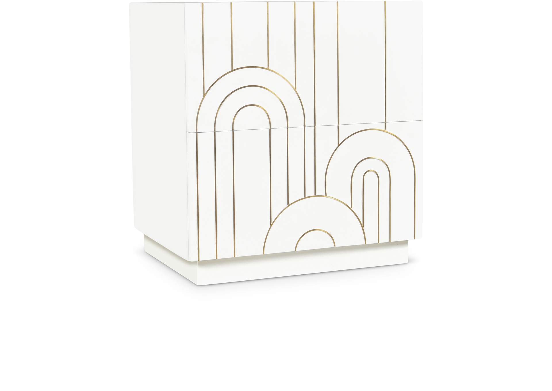 Turin White Night Stand,Meridian Furniture