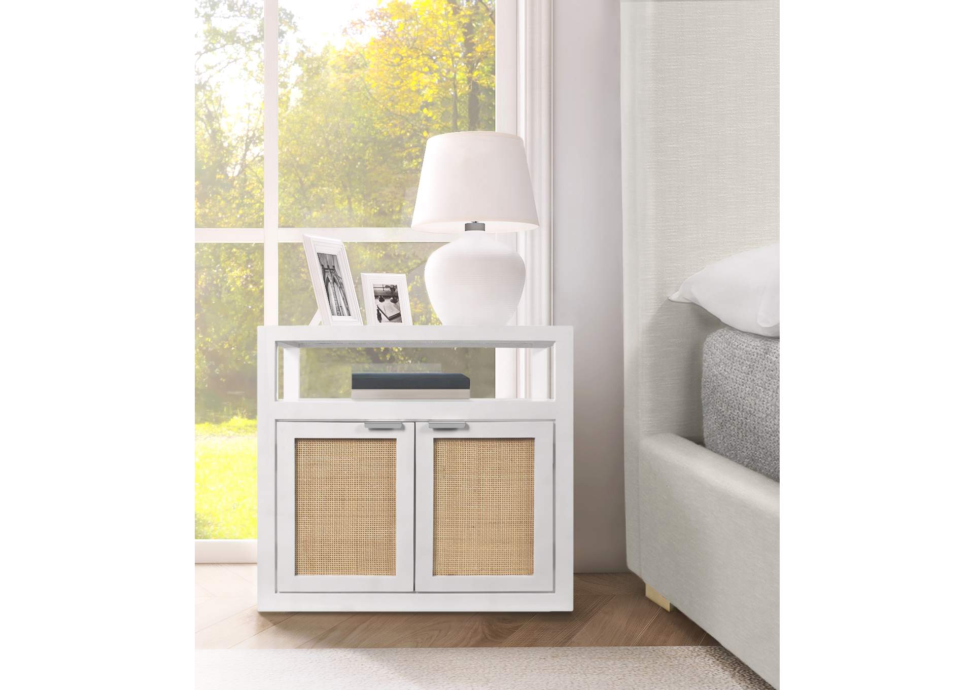 Cambria White Night Stand,Meridian Furniture