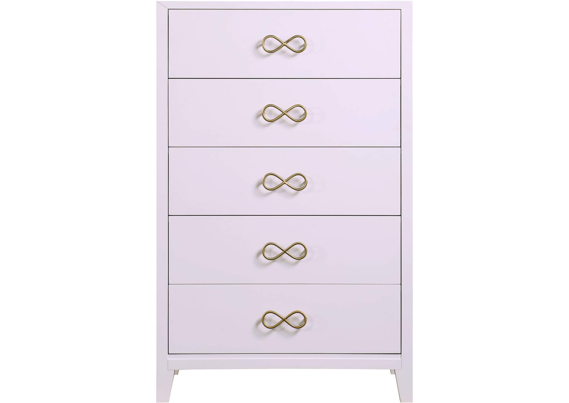 Bowtie Pink - Gold Chest,Meridian Furniture