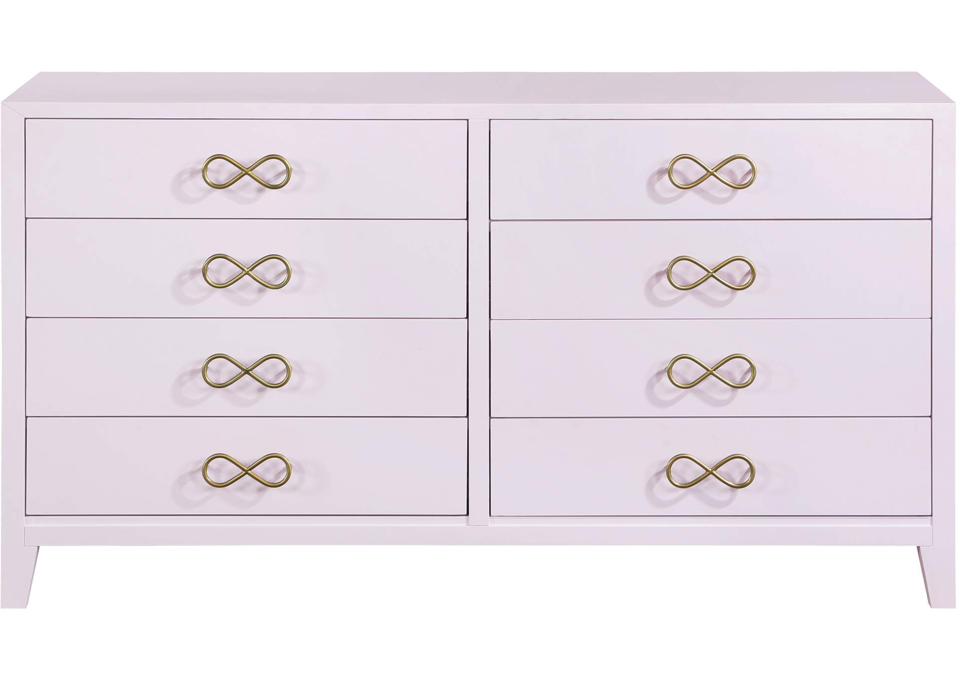 Bowtie Pink - Gold Dresser,Meridian Furniture