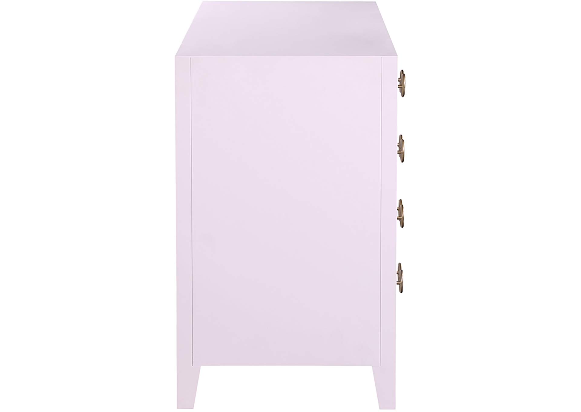 Bowtie Pink - Gold Dresser,Meridian Furniture