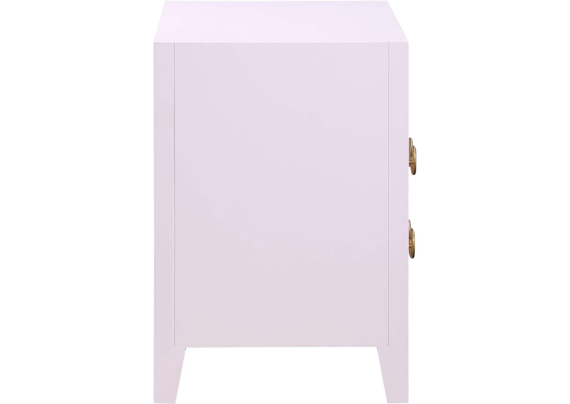 Bowtie Pink - Gold Night Stand,Meridian Furniture