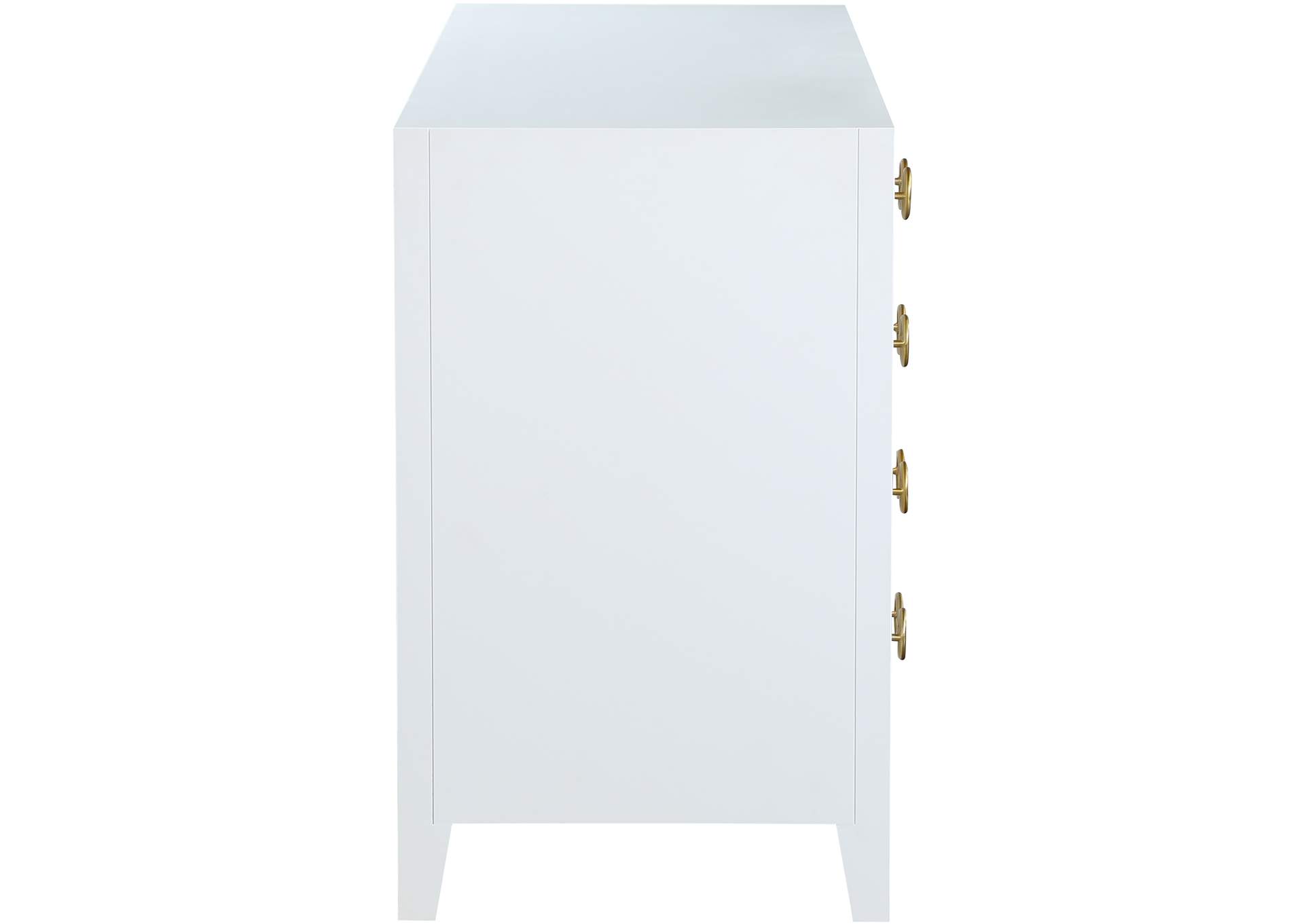 Bowtie White - Gold Dresser,Meridian Furniture