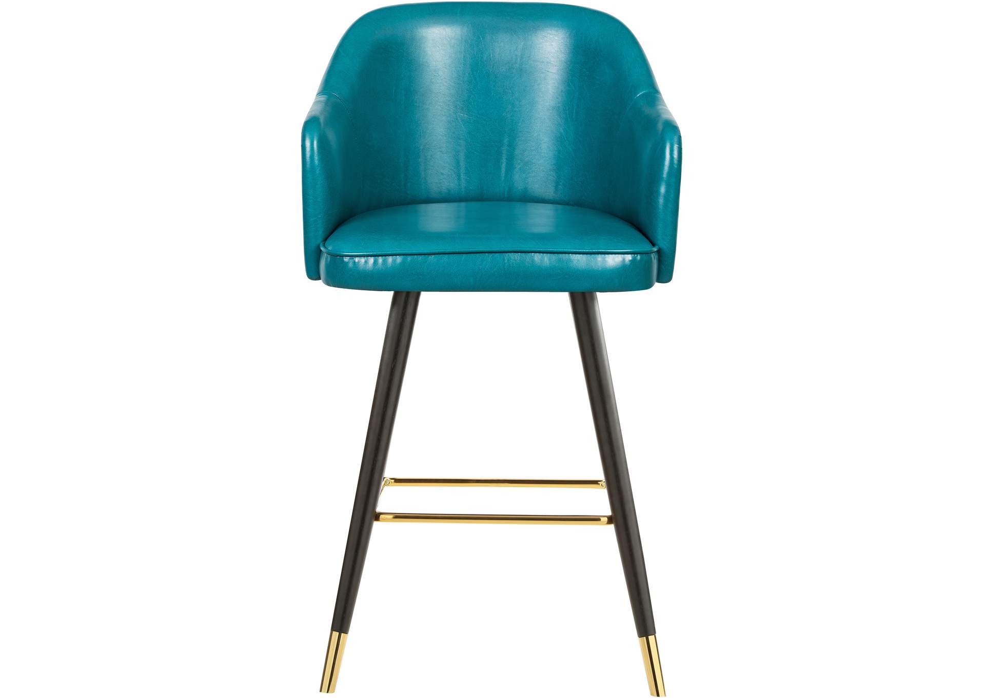 Barbosa Blue Faux Leather Counter - Bar Stool Set of 2,Meridian Furniture