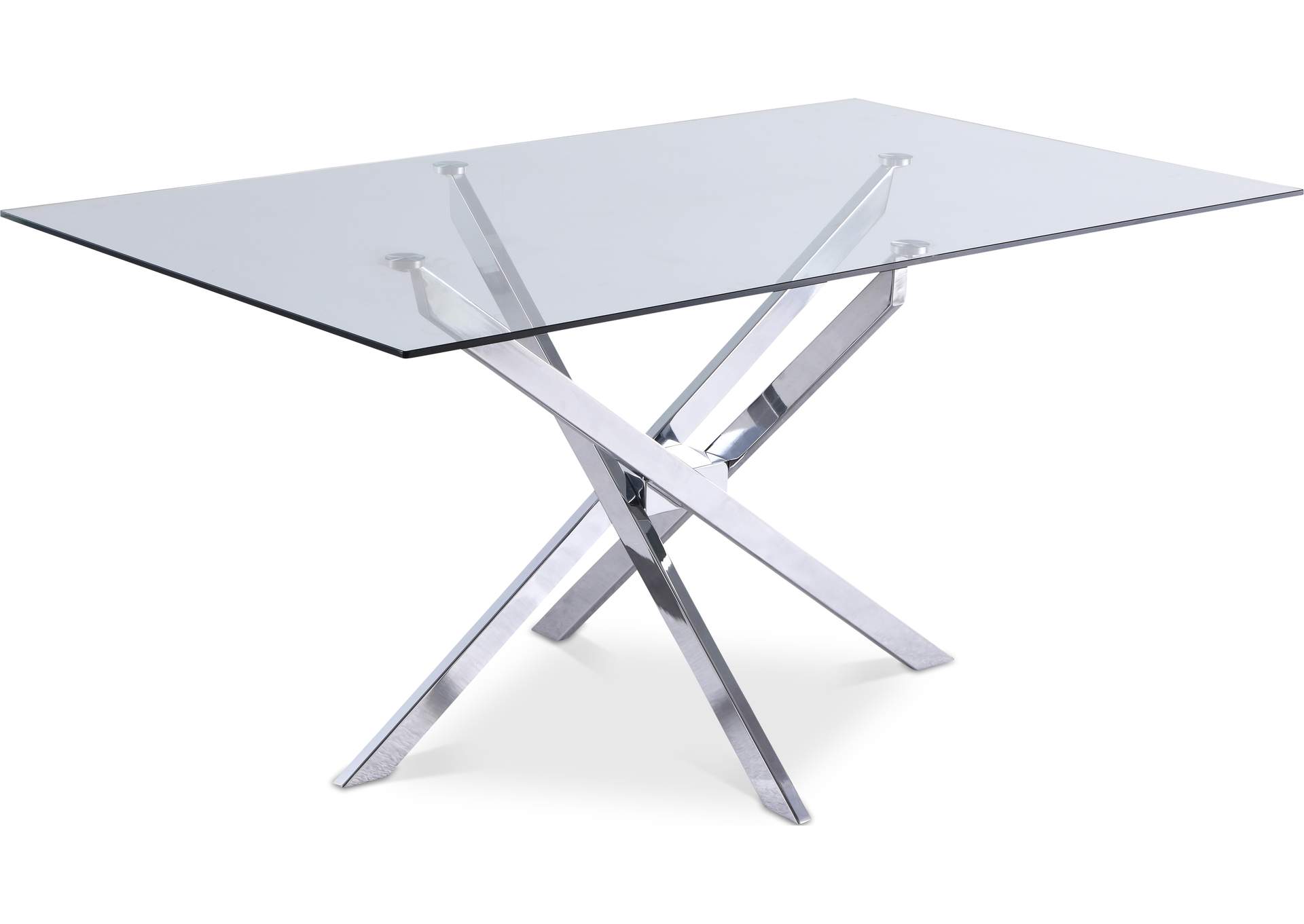 Xander Chrome Dining Table,Meridian Furniture