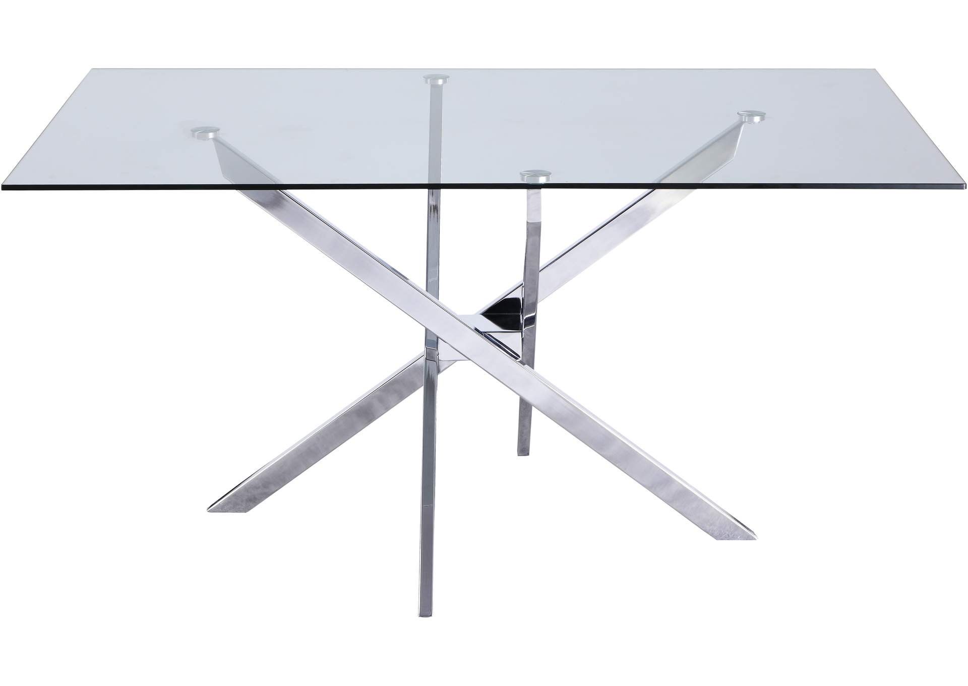 Xander Chrome Dining Table,Meridian Furniture