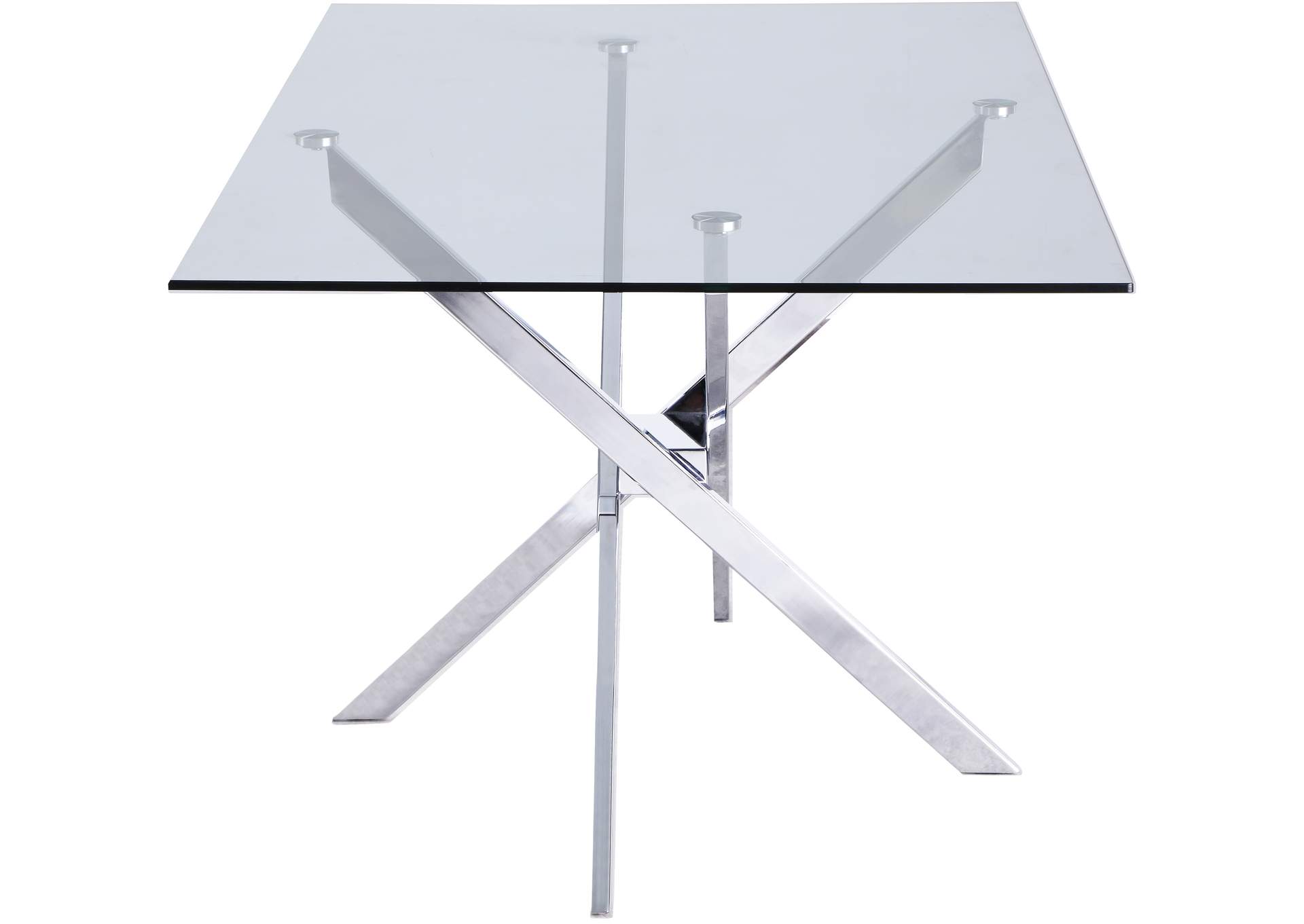 Xander Chrome Dining Table,Meridian Furniture