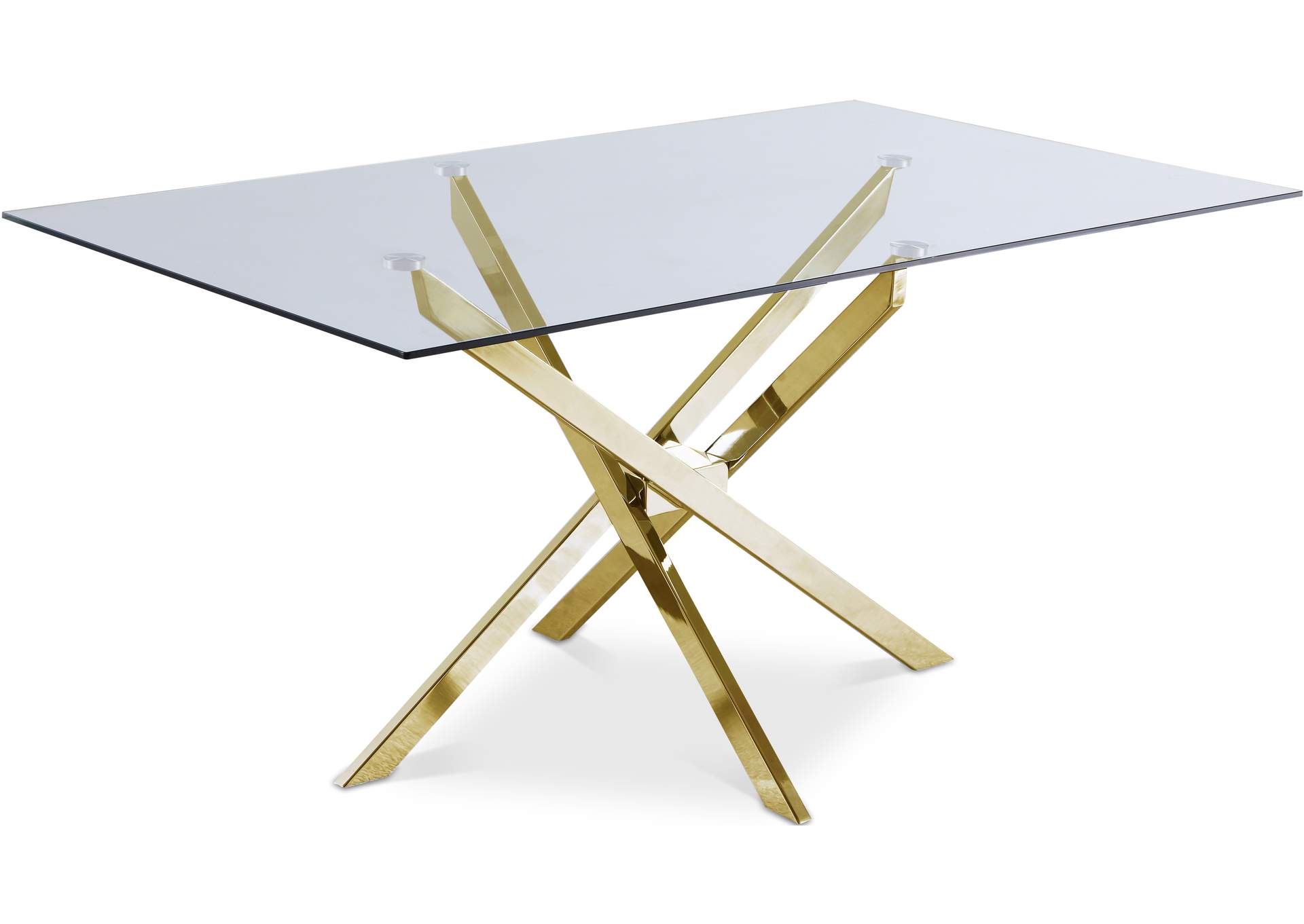 Xander Gold Dining Table,Meridian Furniture