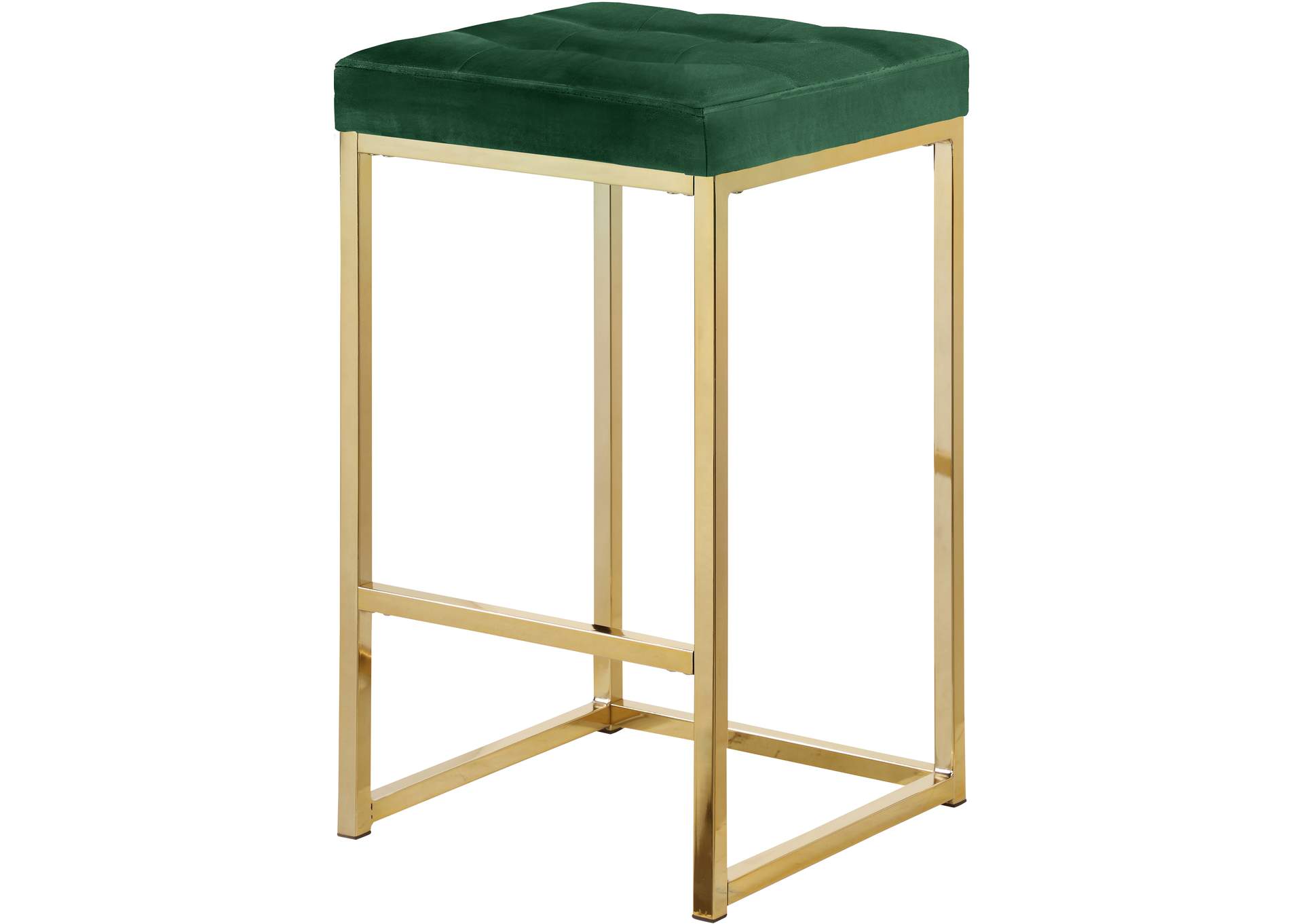 Nicola Green Velvet Stool Set of 2,Meridian Furniture