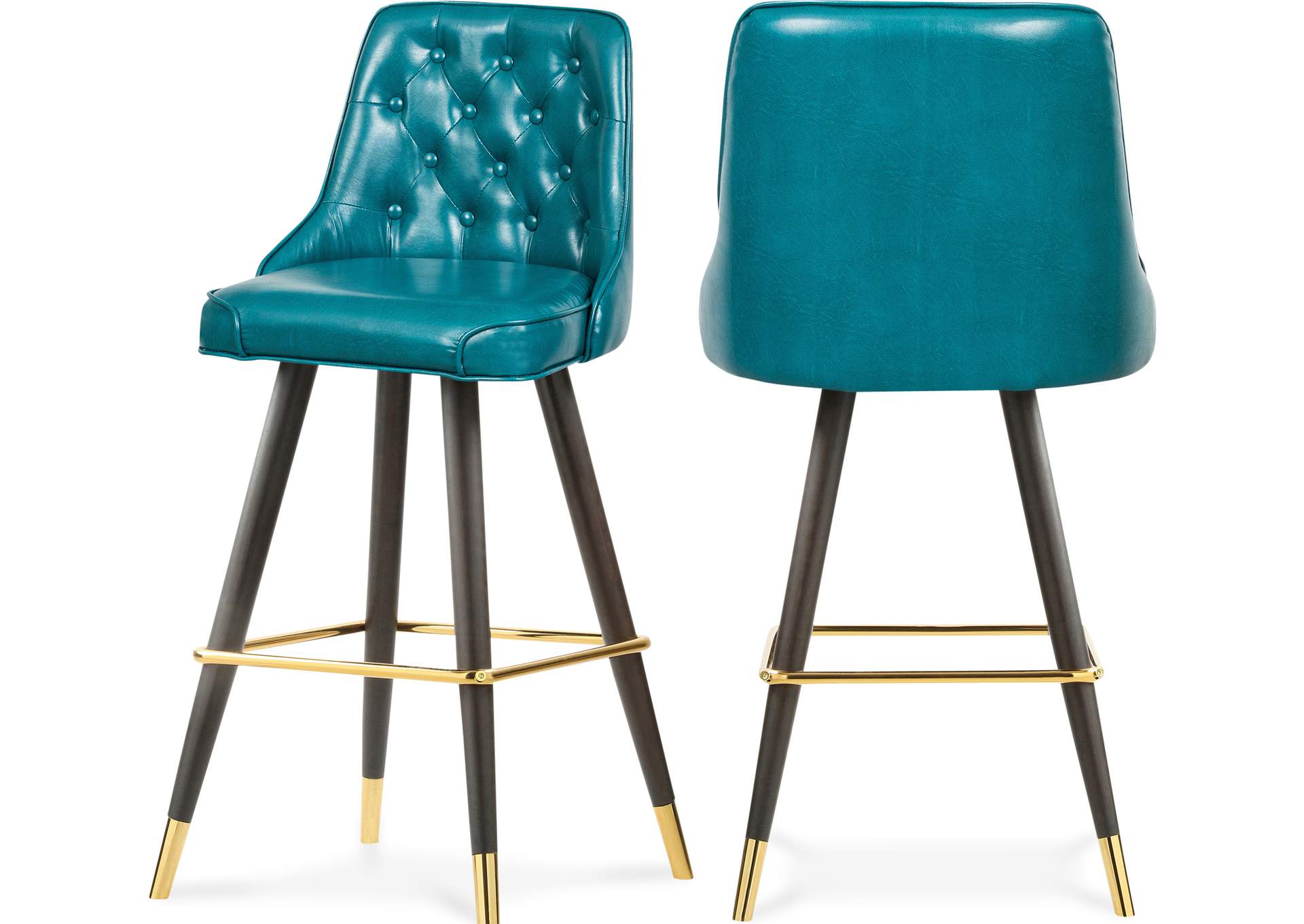 teal leather bar stools with backs