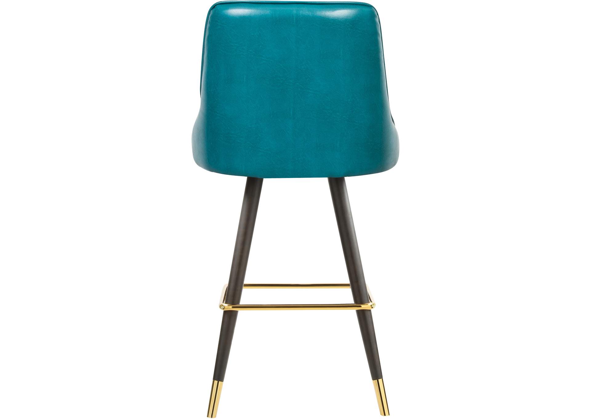 Portnoy Teal Faux Leather Counter - Bar Stool Set of 2,Meridian Furniture