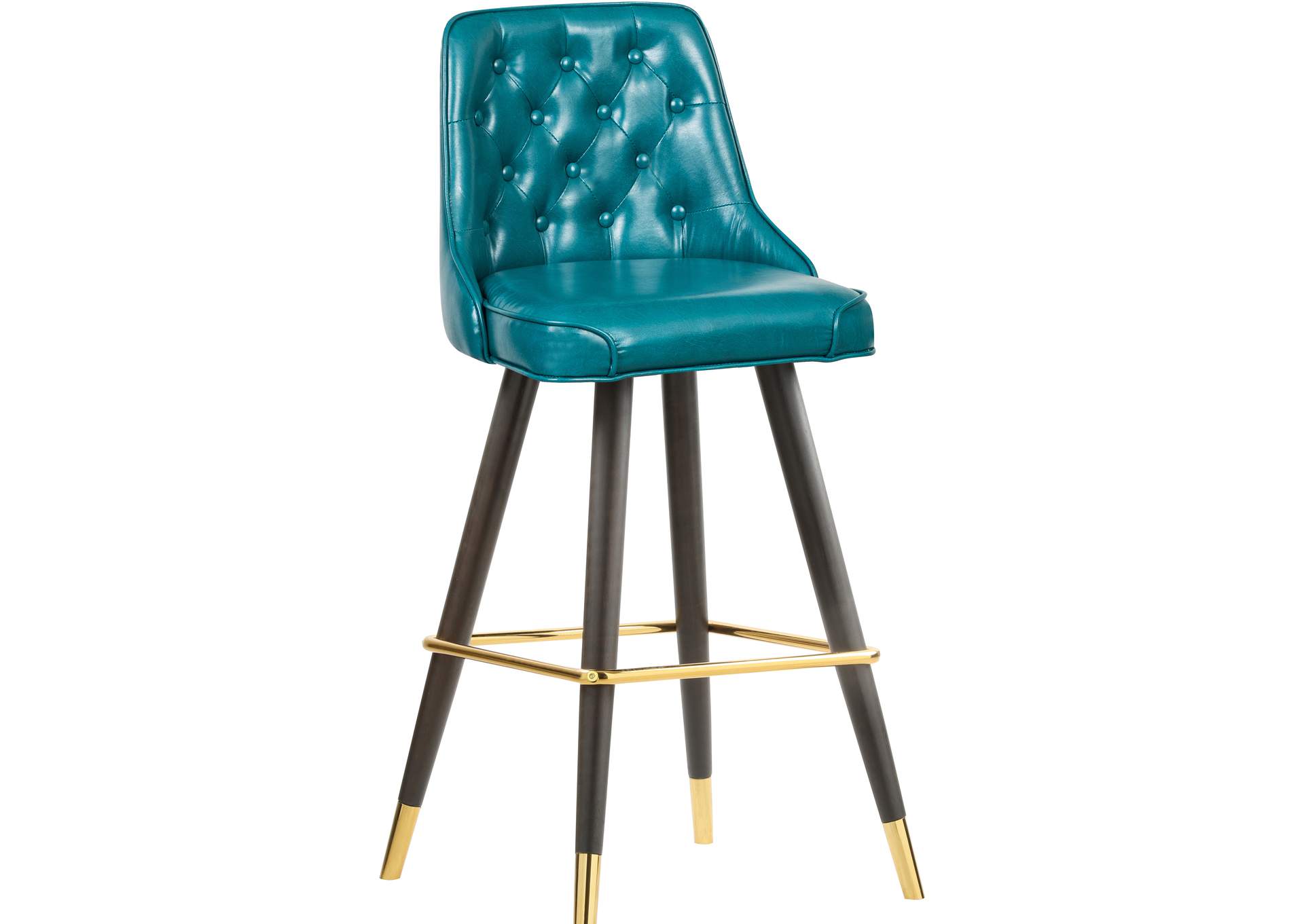 Portnoy Teal Faux Leather Counter - Bar Stool Set of 2,Meridian Furniture