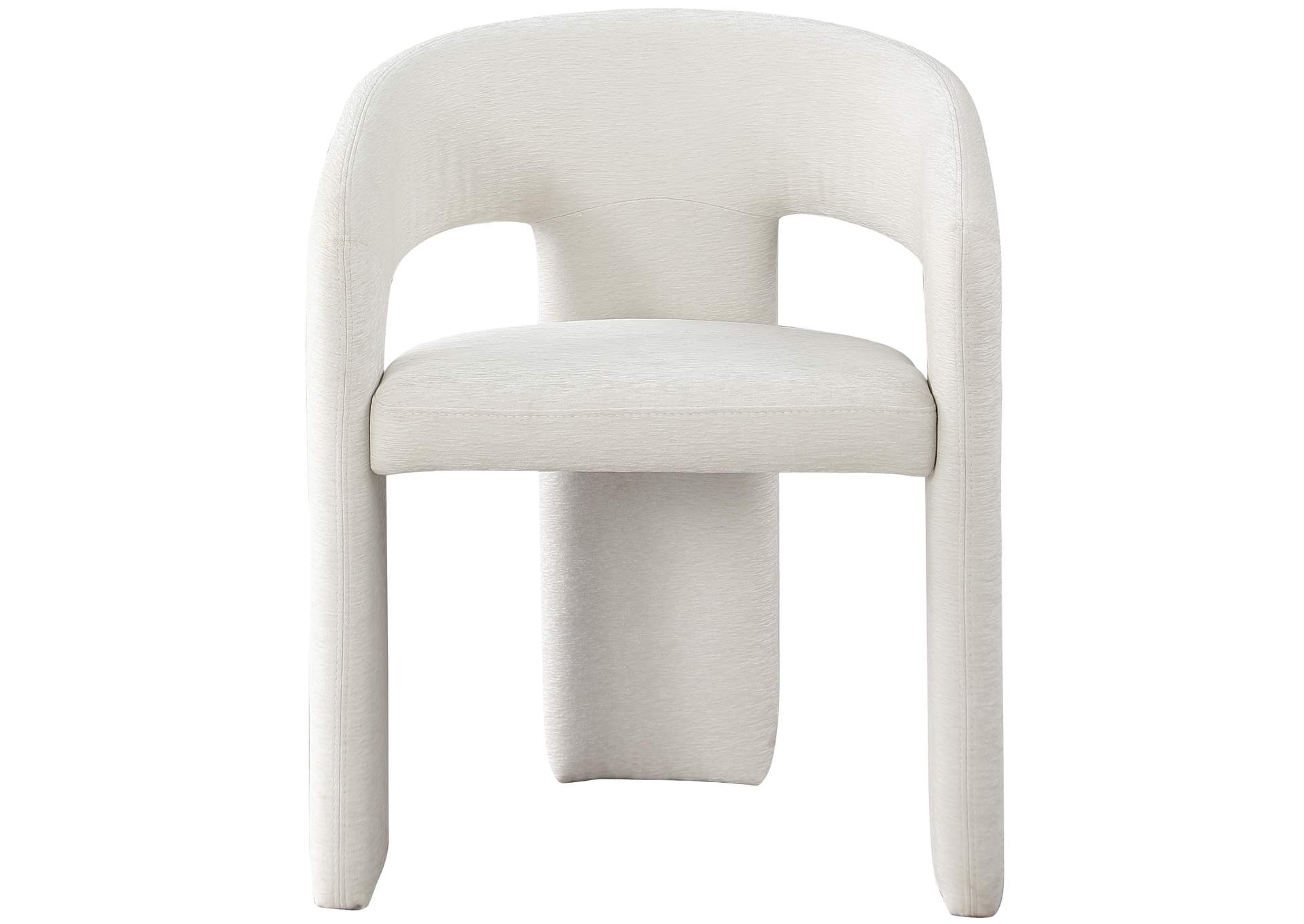 Rendition Cream Plush Fabric Dining Chair,Meridian Furniture