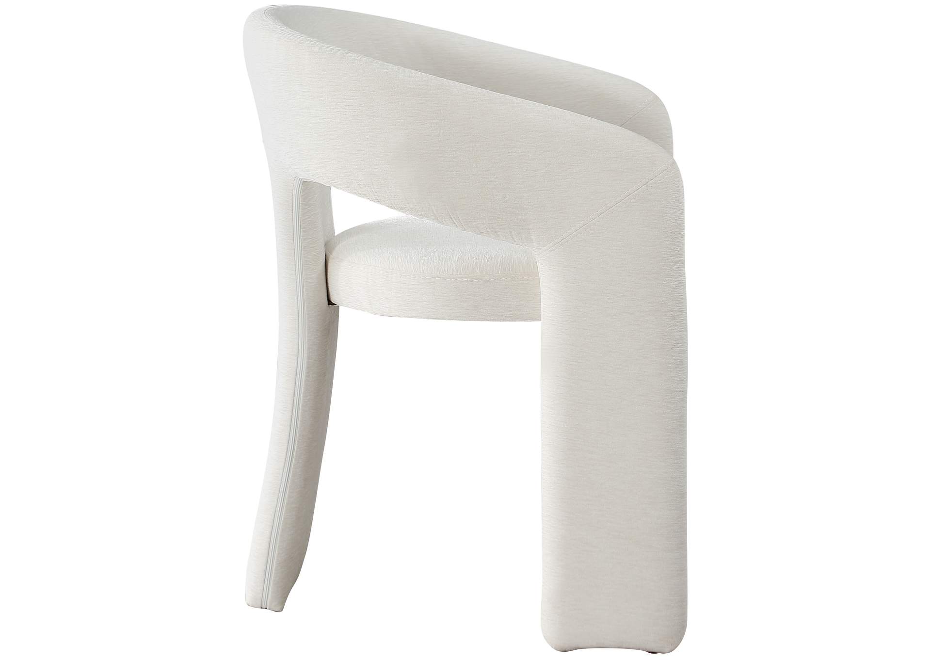 Rendition Cream Plush Fabric Dining Chair,Meridian Furniture