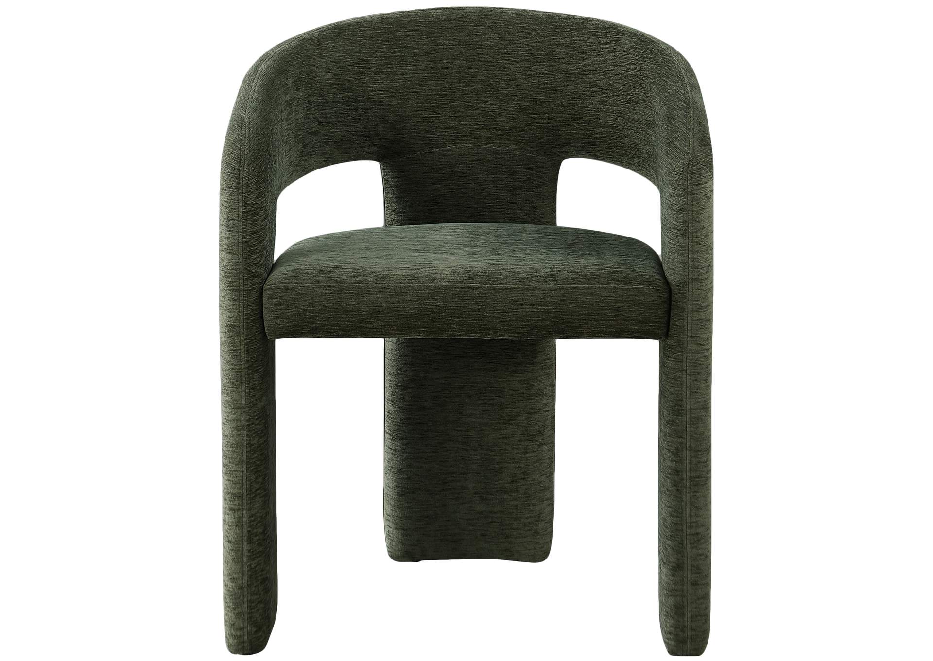 Rendition Green Plush Fabric Dining Chair,Meridian Furniture