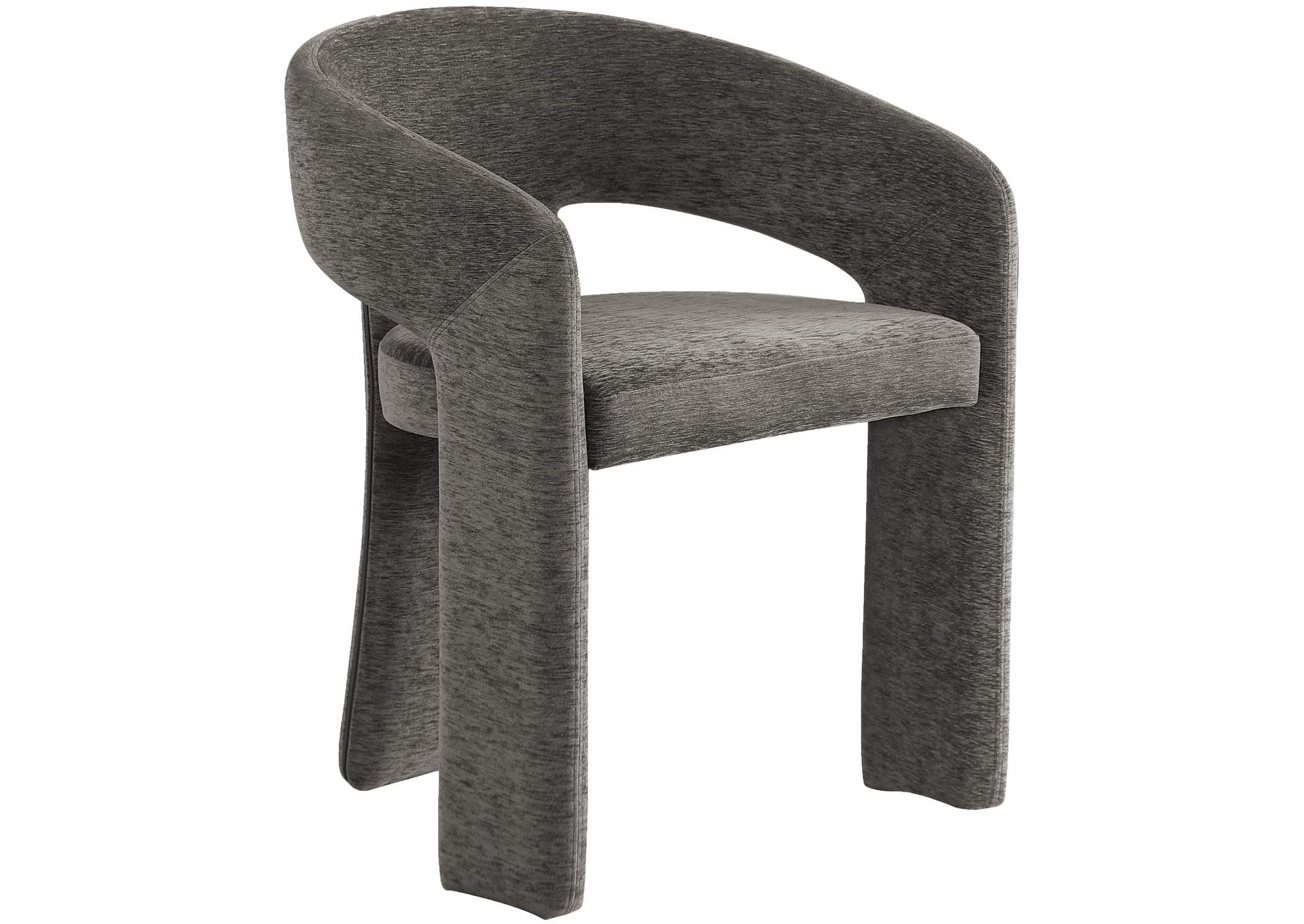 Rendition Grey Plush Fabric Dining Chair,Meridian Furniture