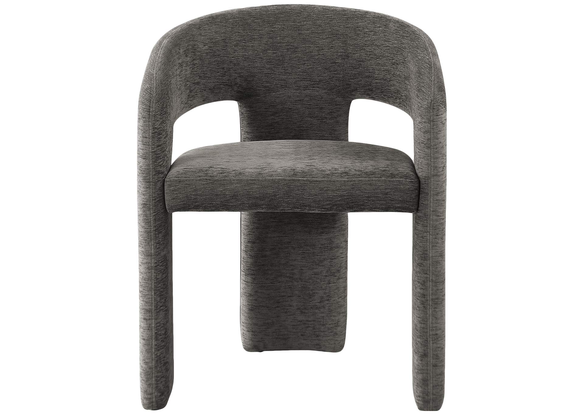 Rendition Grey Plush Fabric Dining Chair,Meridian Furniture