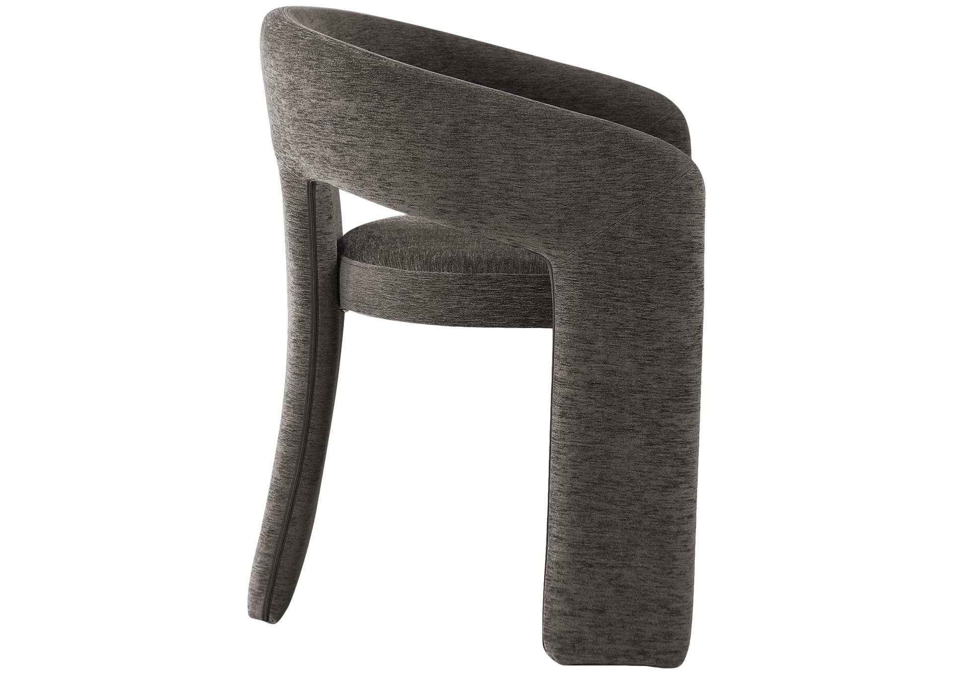 Rendition Grey Plush Fabric Dining Chair,Meridian Furniture