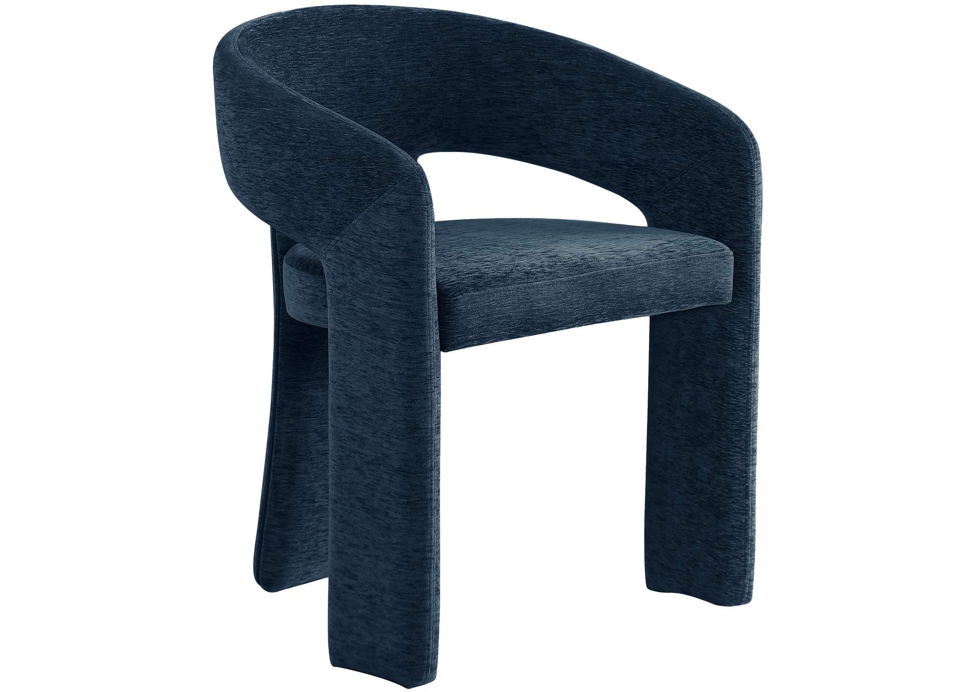 Rendition Navy Plush Fabric Dining Chair,Meridian Furniture