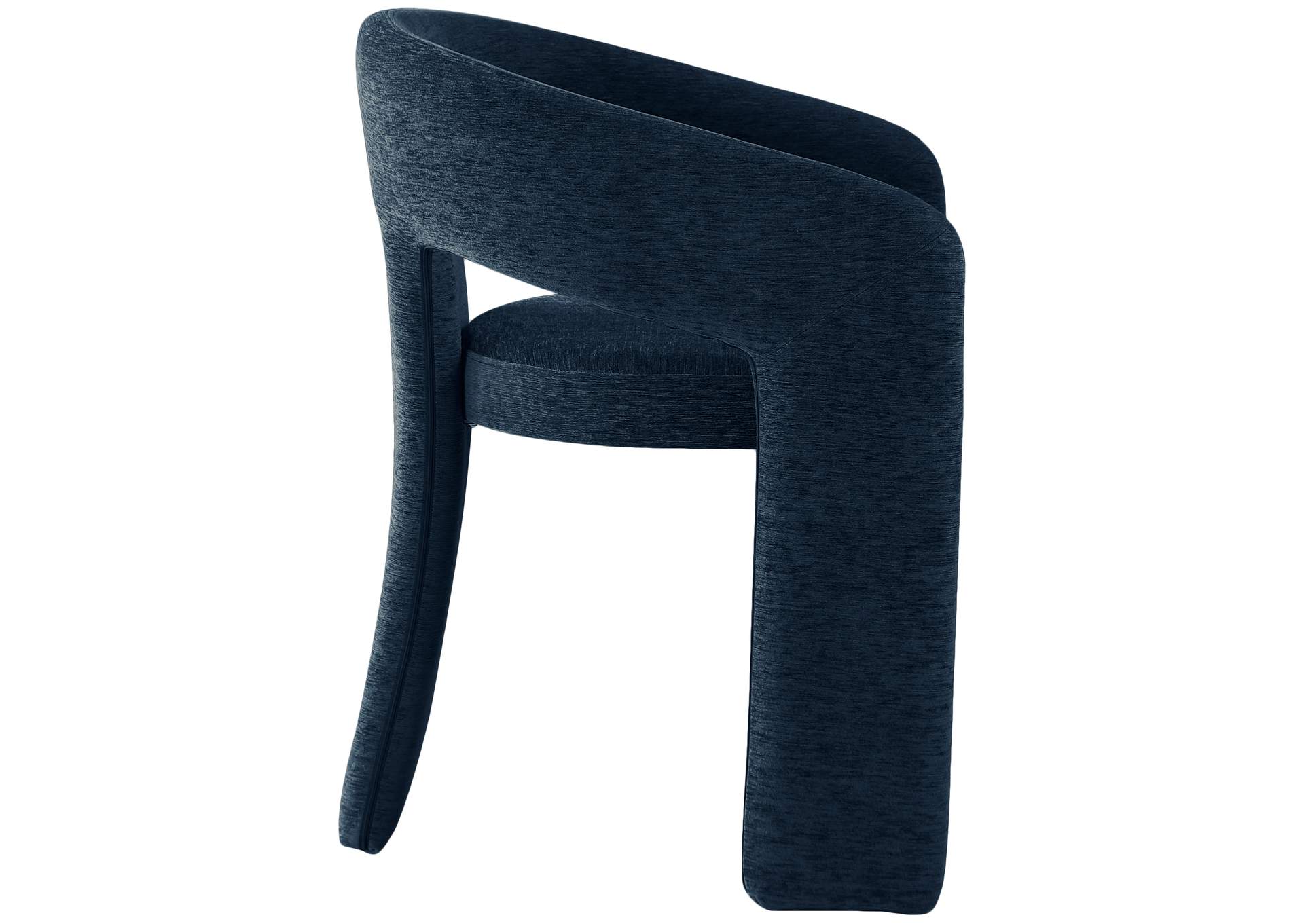 Rendition Navy Plush Fabric Dining Chair,Meridian Furniture