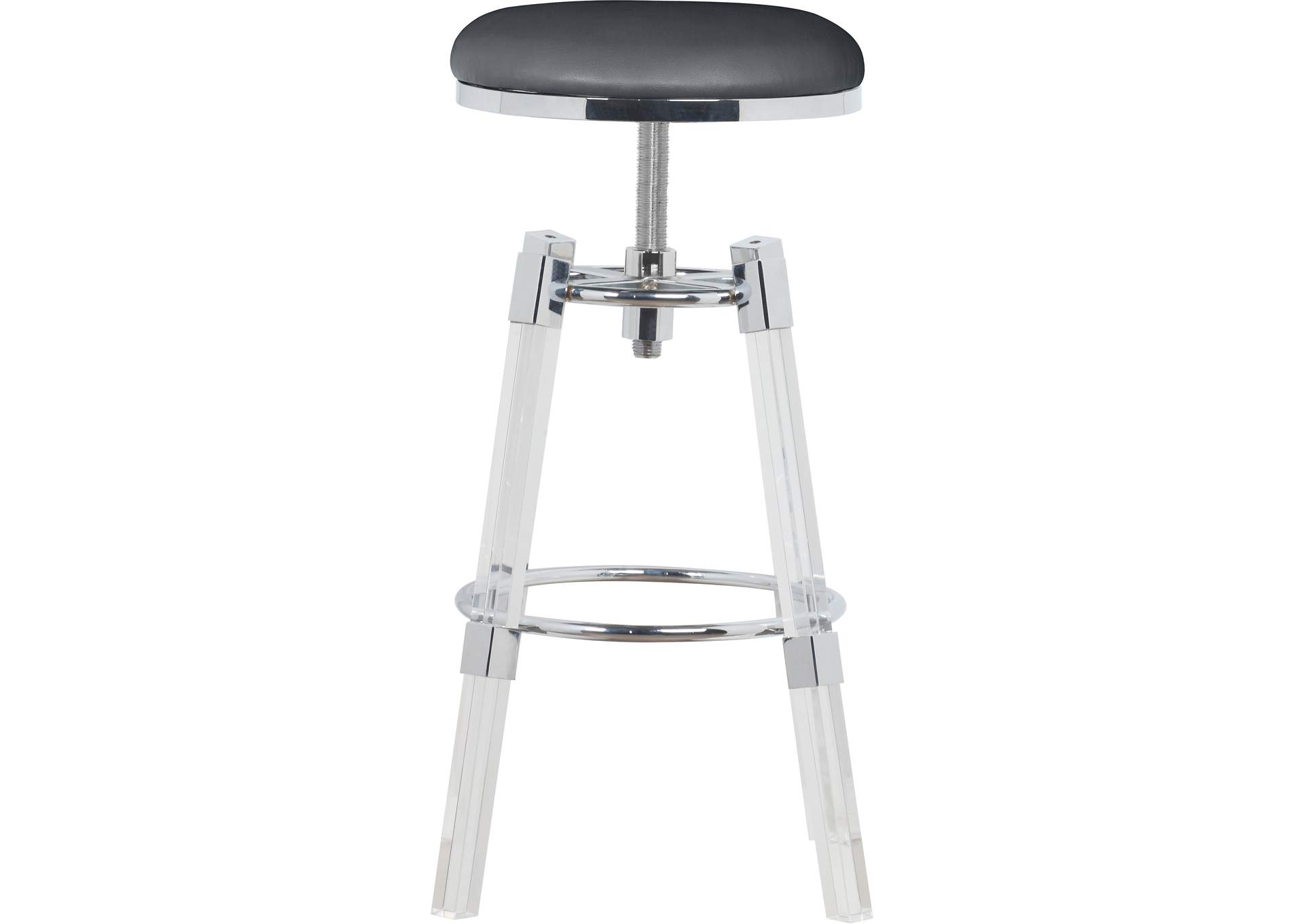 Venus Grey Faux Leather Adjustable Stool,Meridian Furniture