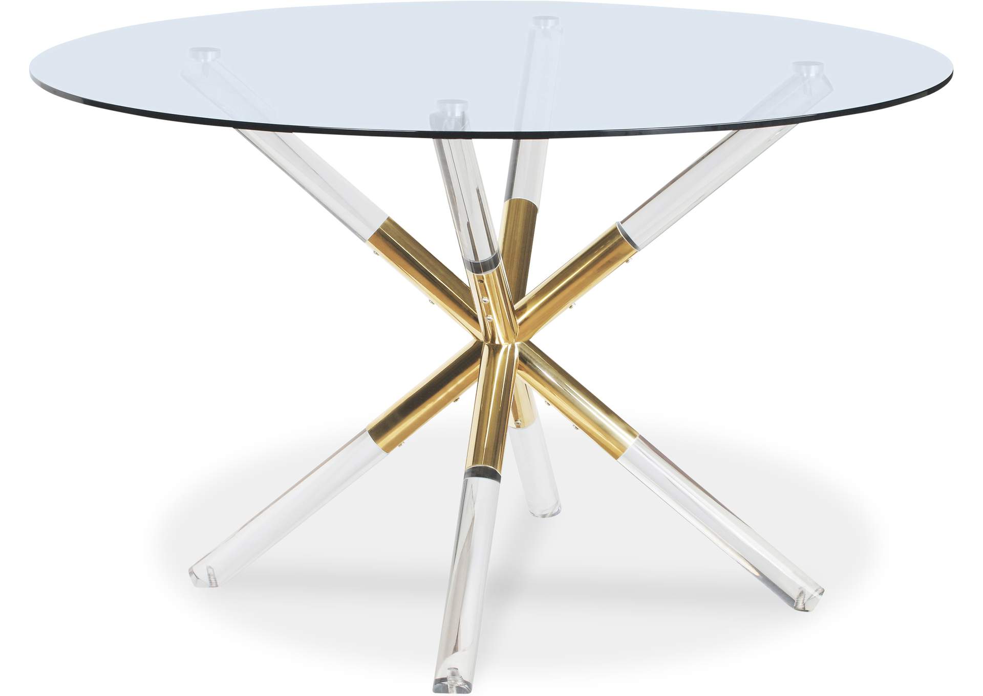 Mercury Acrylic - Gold Dining Table,Meridian Furniture