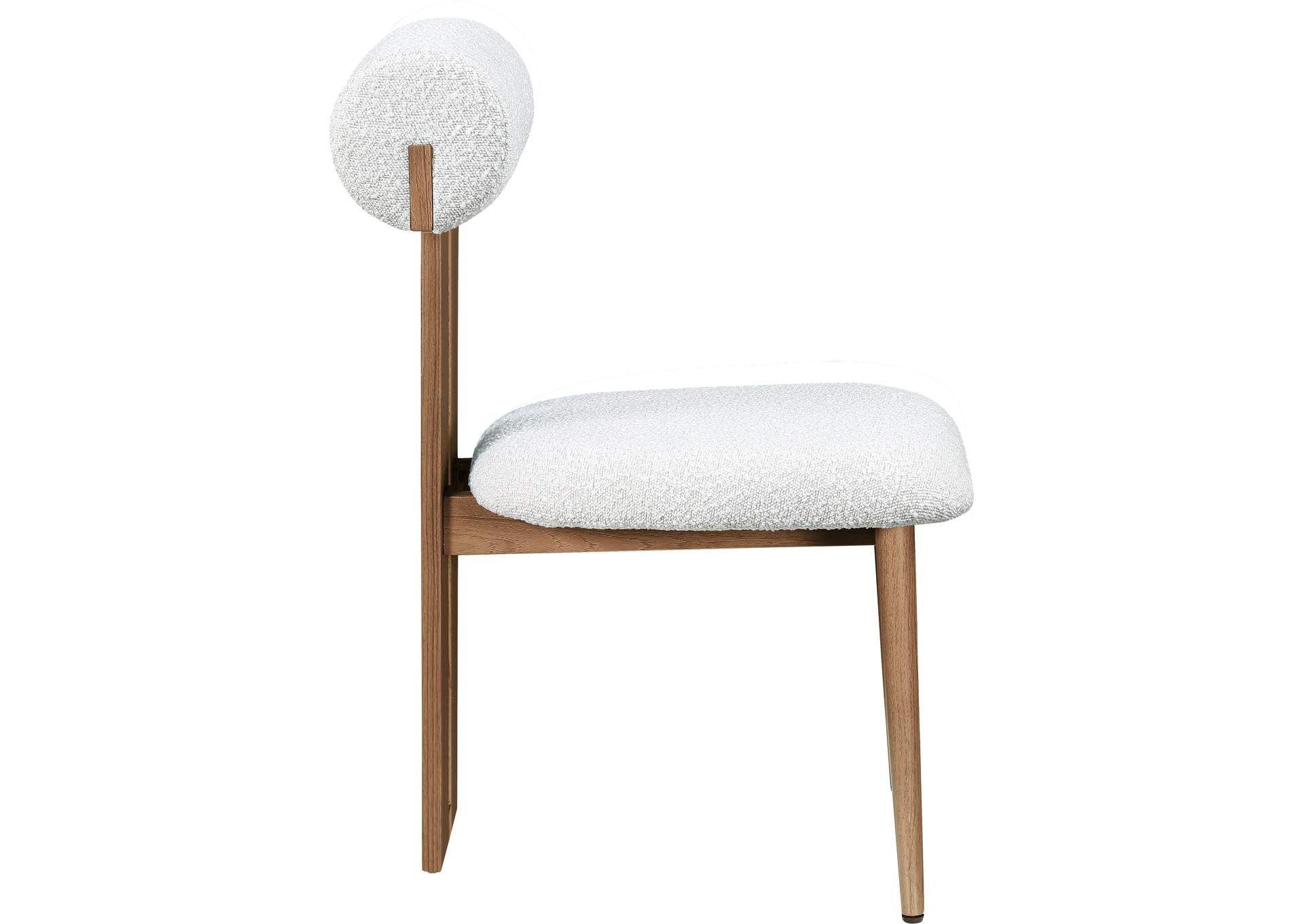 Dario Cream Boucle Fabric Dining Chair Set of 2,Meridian Furniture