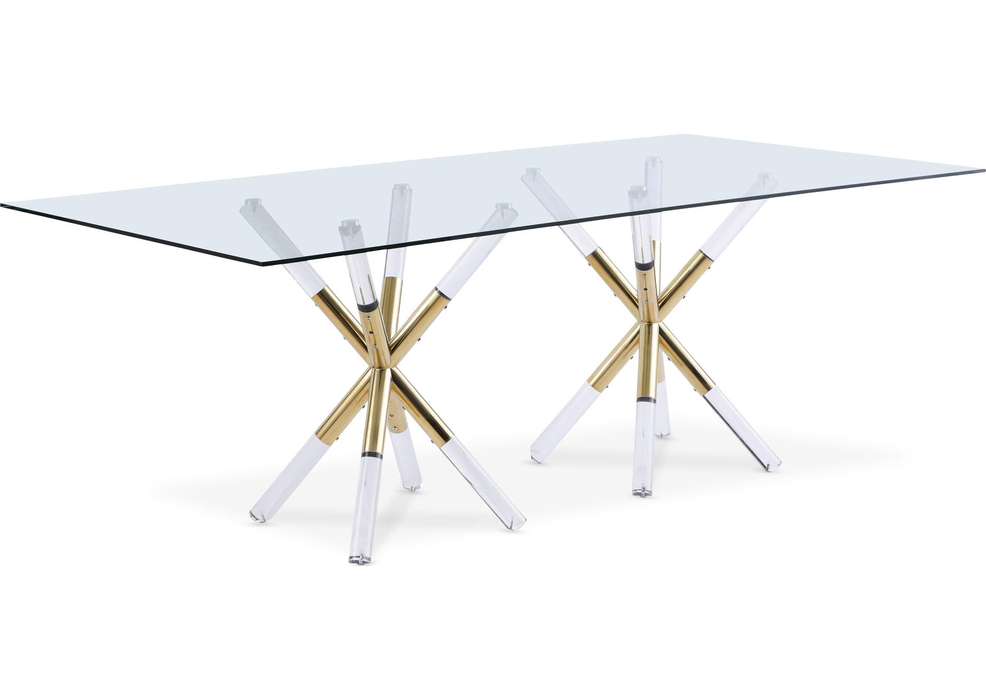 Mercury Acrylic - Gold Dining Table,Meridian Furniture