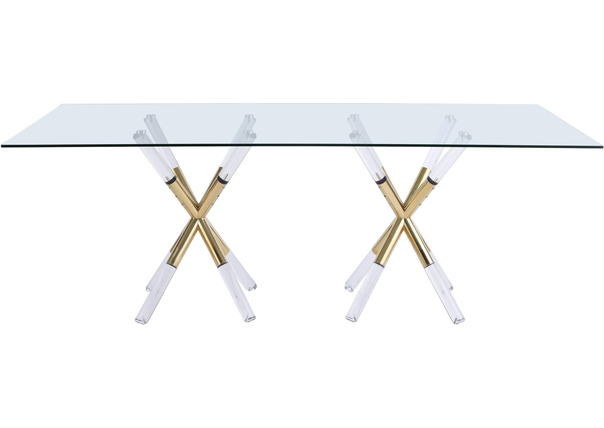 Mercury Acrylic - Gold Dining Table,Meridian Furniture