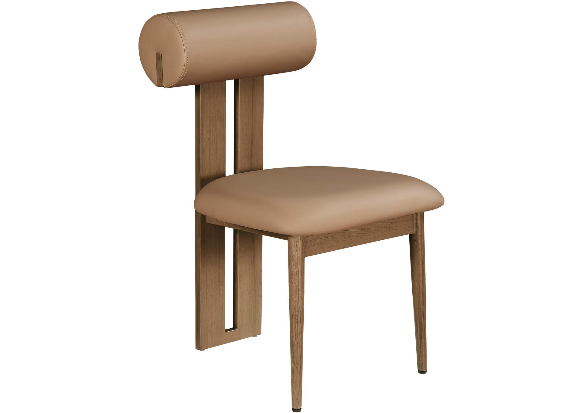 Dario Tan Faux Leather Dining Chair Set of 2,Meridian Furniture