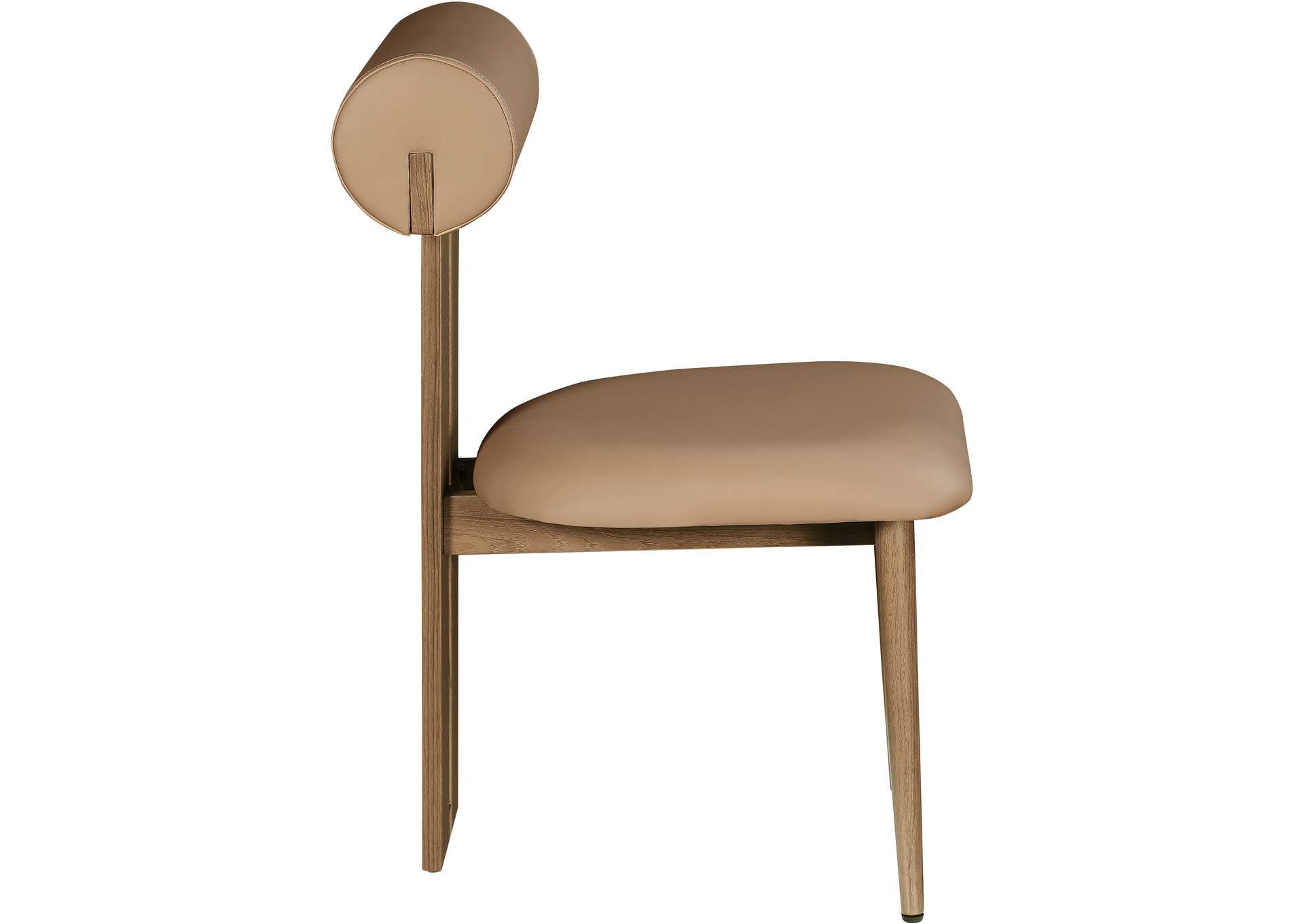 Dario Tan Faux Leather Dining Chair Set of 2,Meridian Furniture